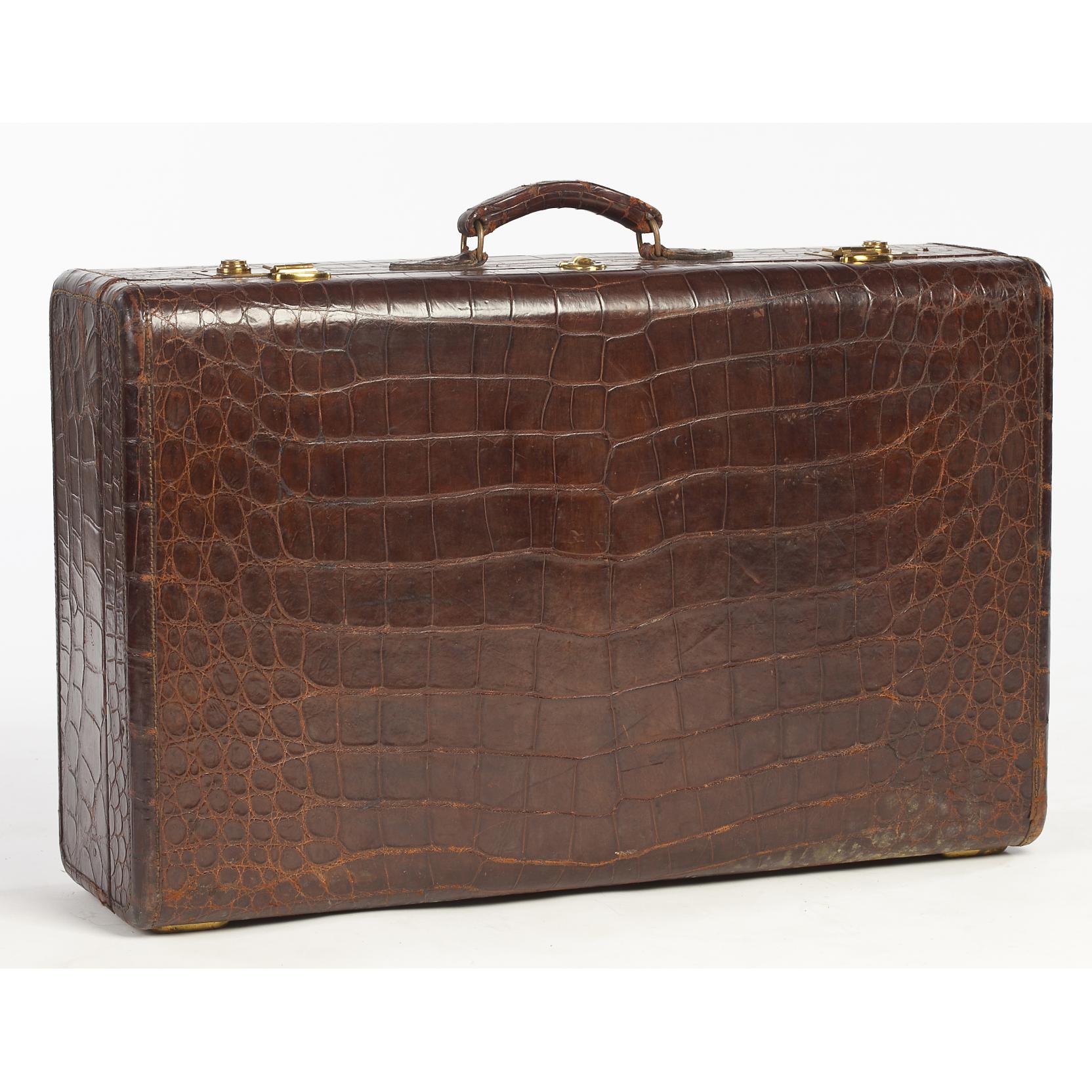 Vintage Crocodile Suitcase by Hartmann For Sale at 1stDibs