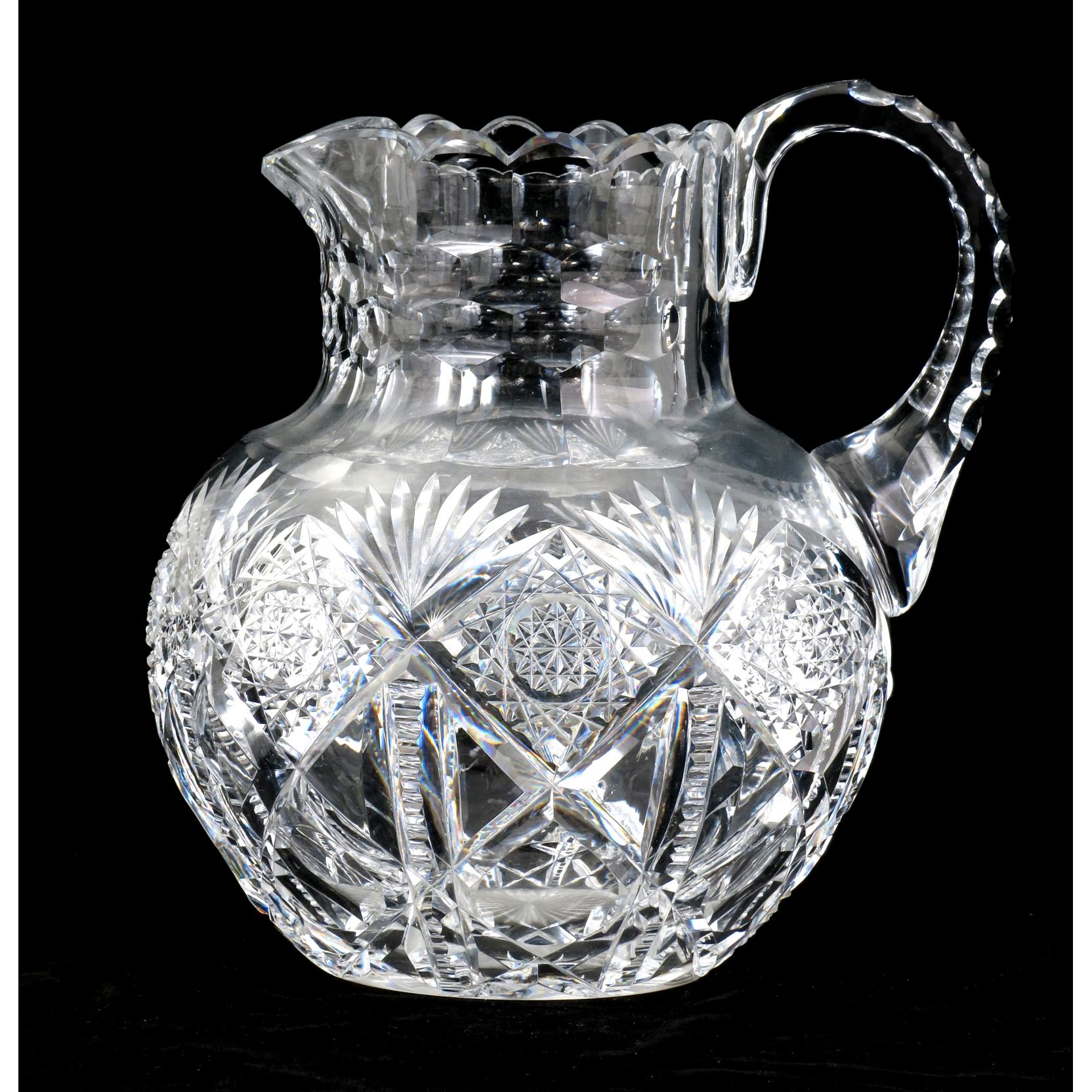 Heavy Cut Glass Pitcher – Cygnet