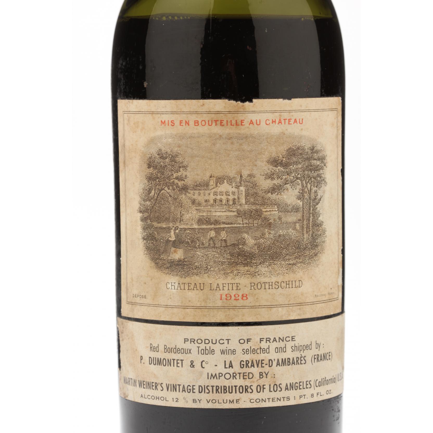 Chateau Lafite-Rothschild - Vintage 1928 (Lot 4404 - Session IV