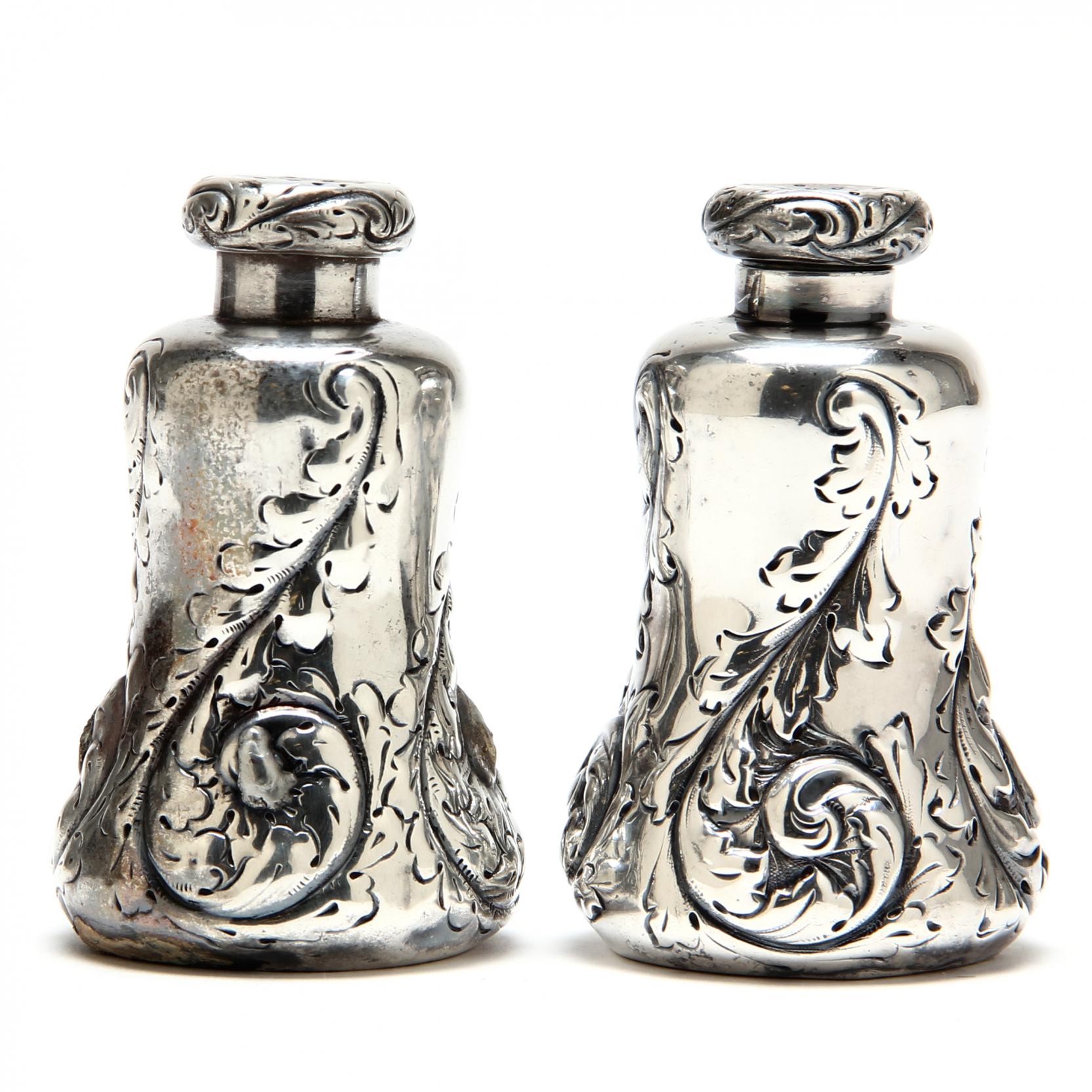 Monogrammed Lizzie; A Pair of 19th Century Silver Salt & Pepper Shakers