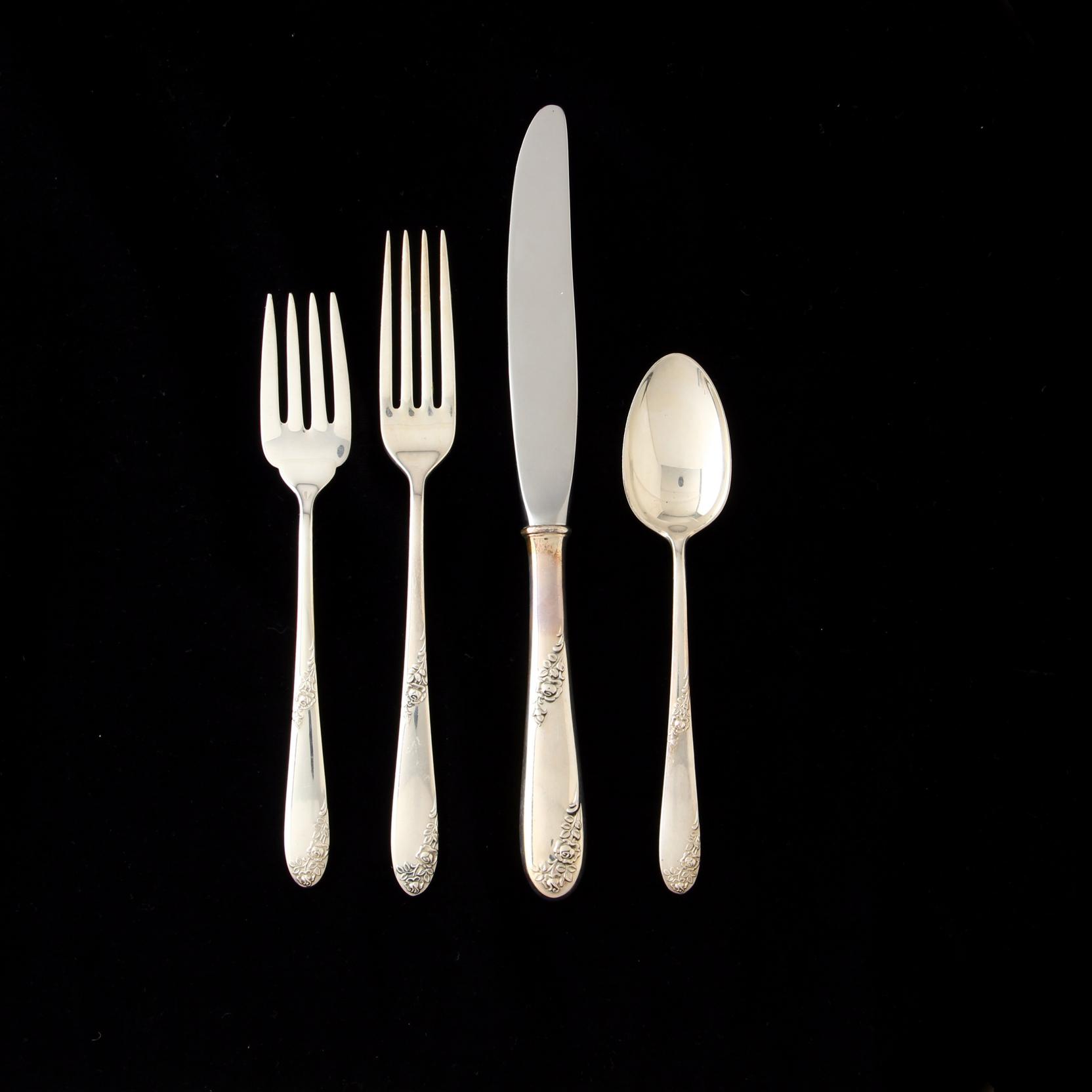 Lunt sweetheart sale rose sterling flatware