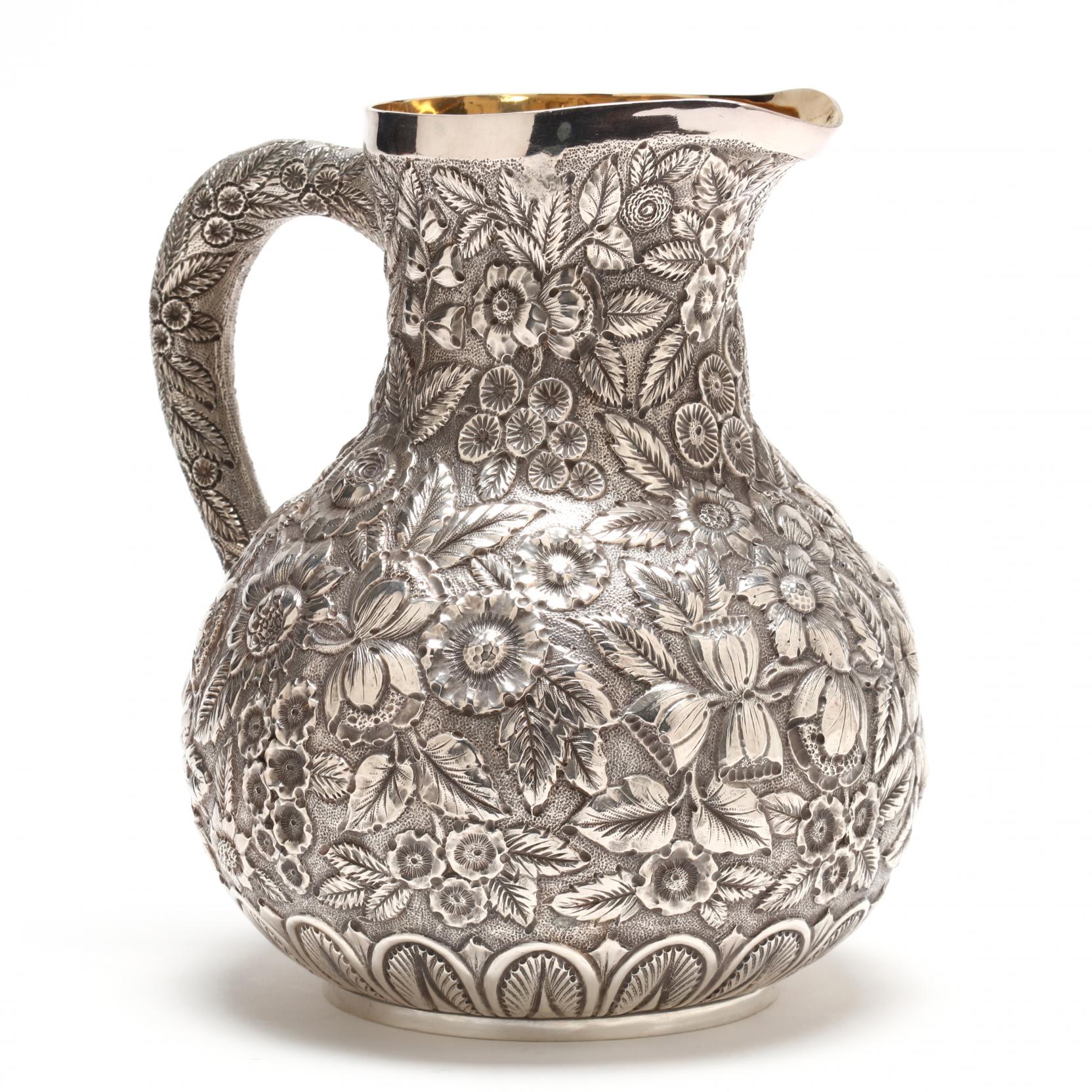 Sold at Auction: S Kirk & Son Sterling Repousse Hot Water Pitcher