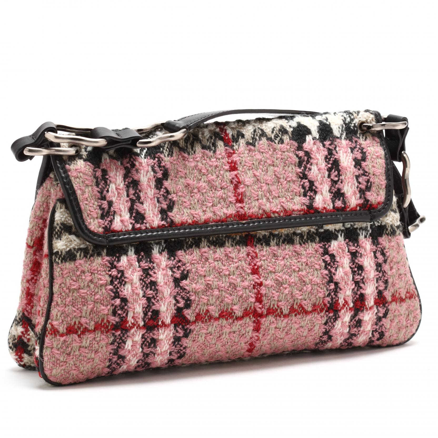 Sold at Auction: Burberry Signed Pink Plaid Purse