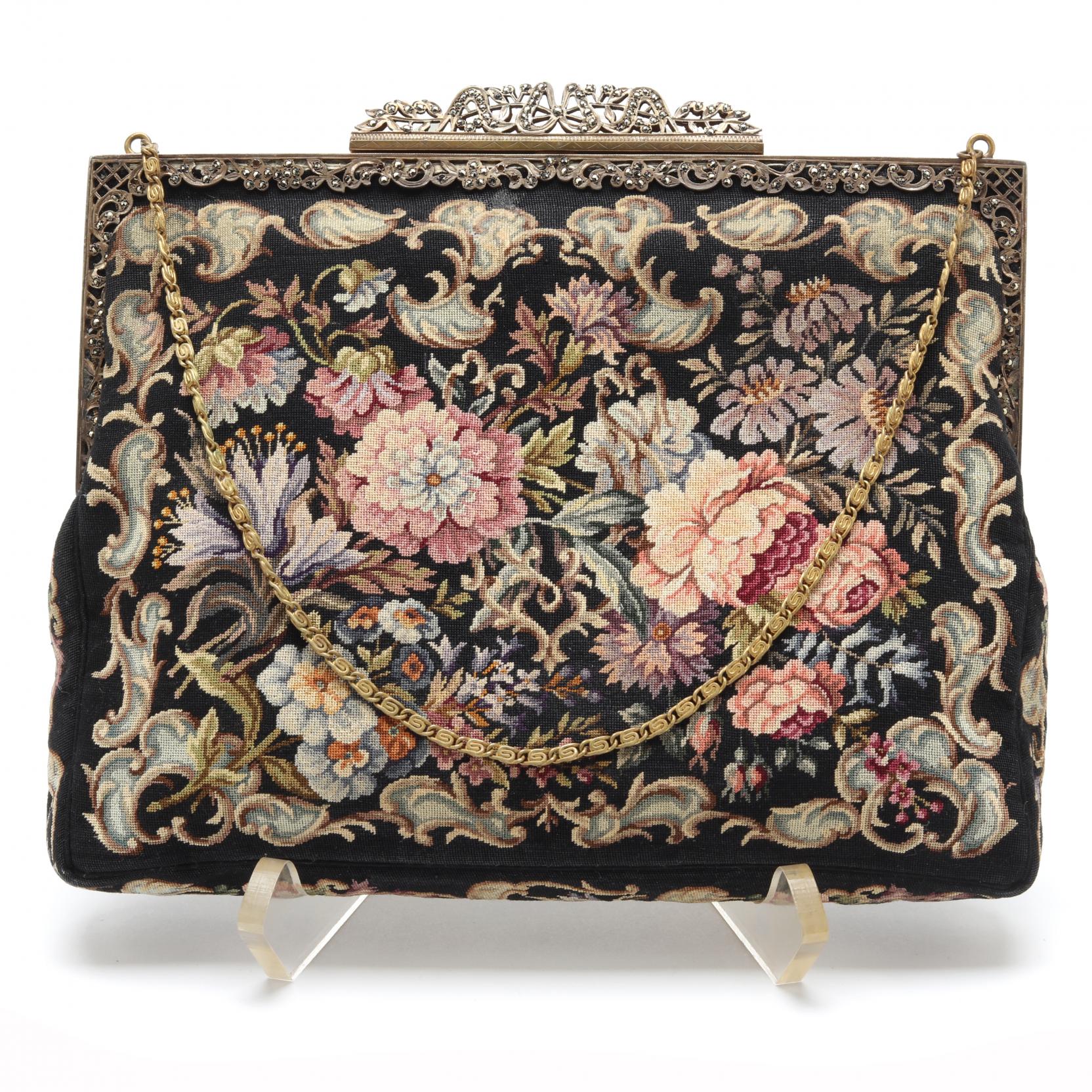 Maria Stransky high quality Vienna Petit Point Clutch