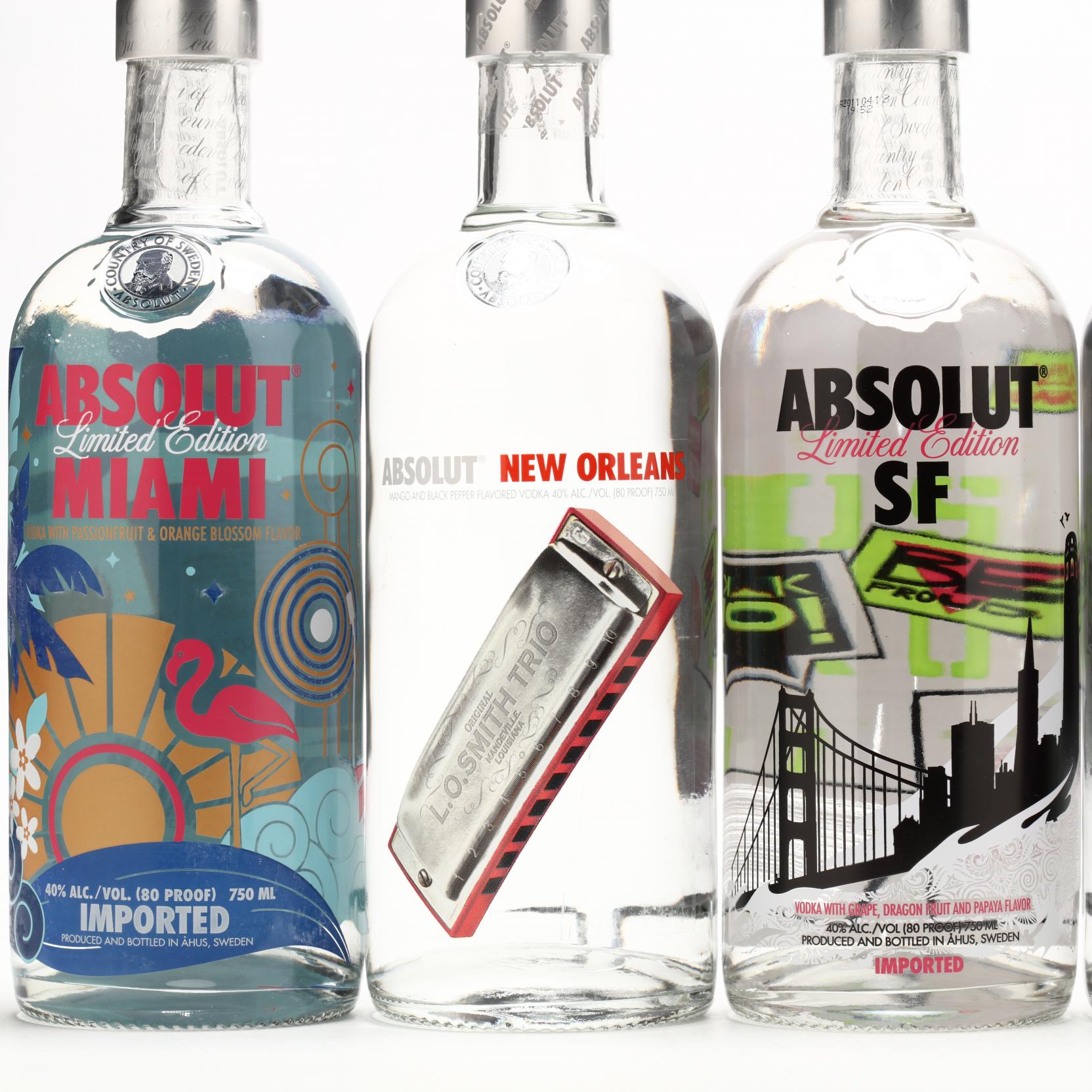 LOT including: __ - Absolut Vodka Limited Edition - Belv…