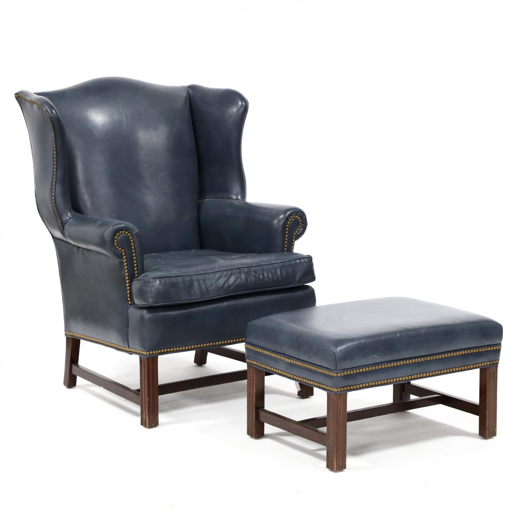 hancock and moore leather wingback chair