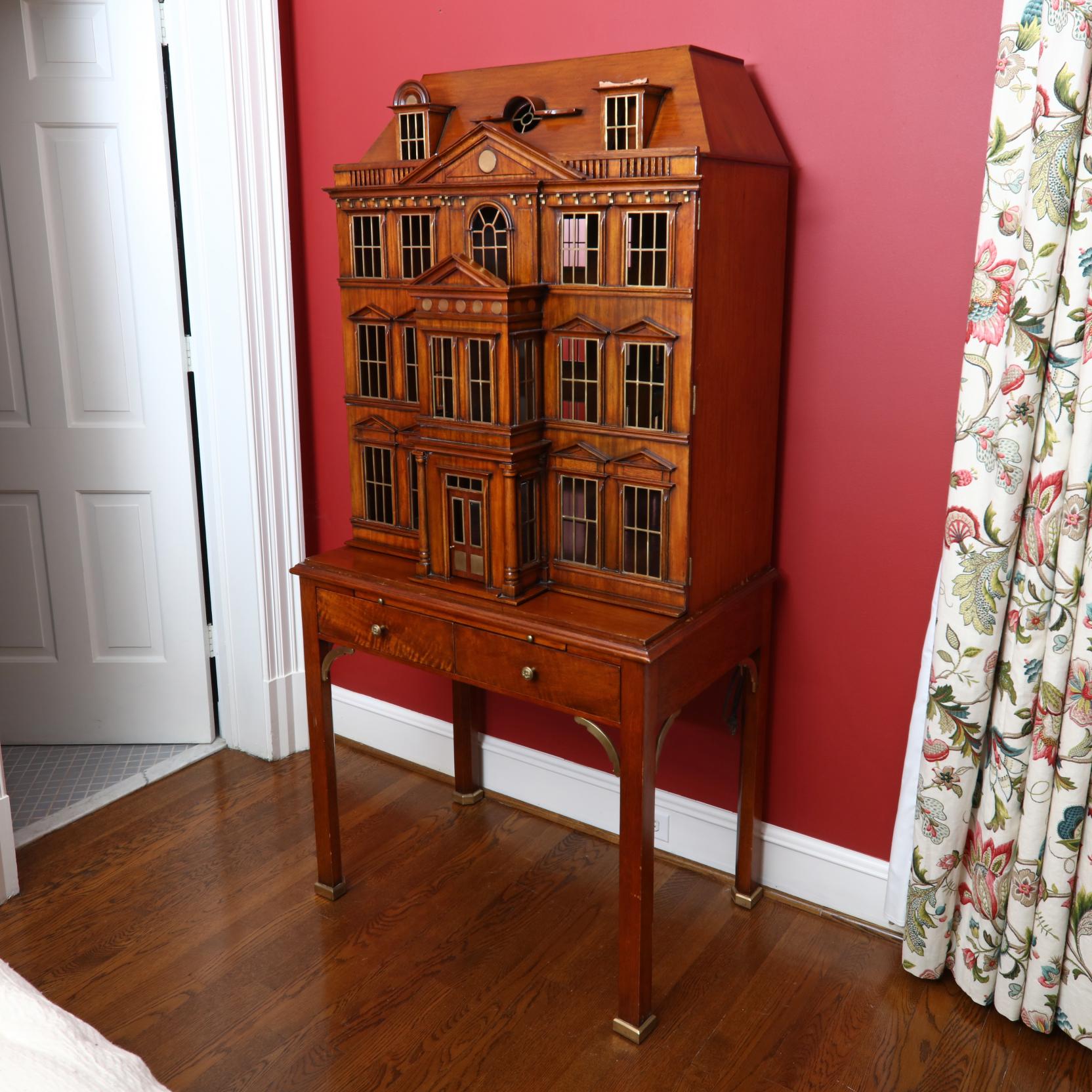 Maitland smith hot sale dollhouse bar cabinet