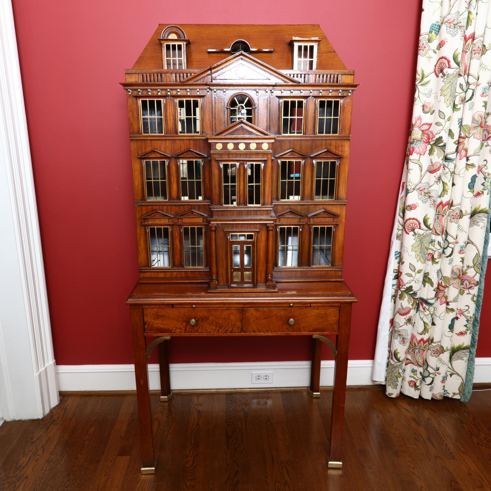 Maitland smith best sale dollhouse bar cabinet