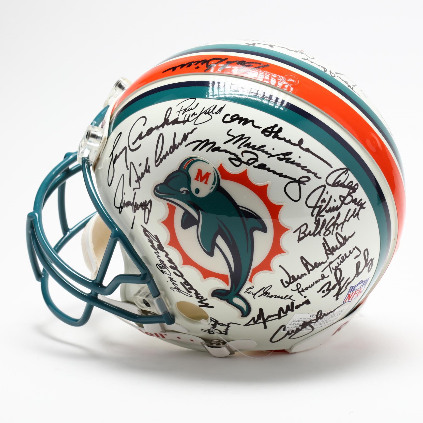 1972 Miami Dolphins Multi-Signed Helmet - Perfect Season - NHL