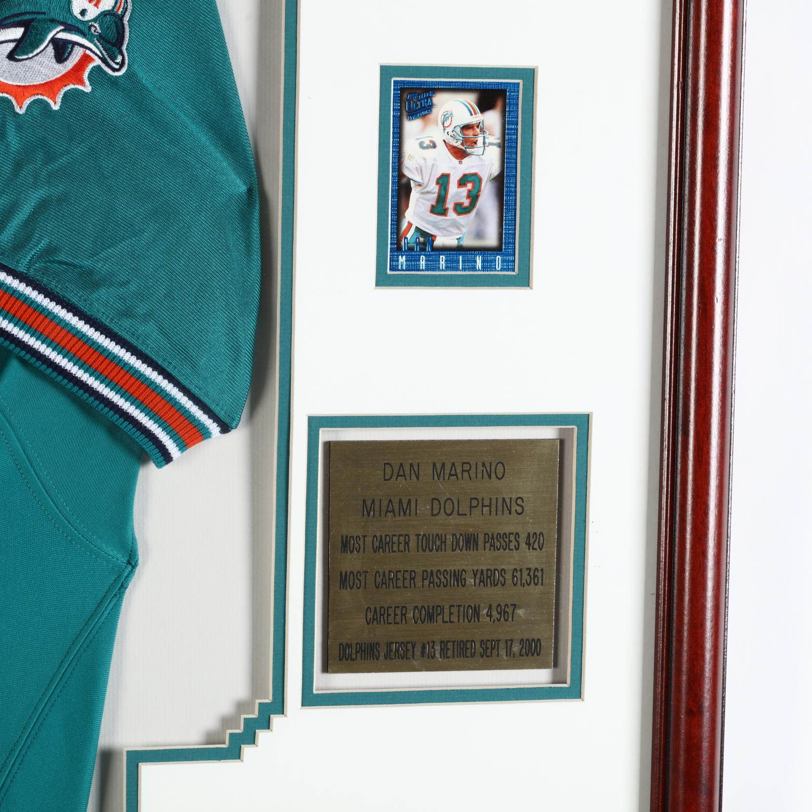 Dan Marino 13 Single Signed Retirement Jersey in Presentation Case