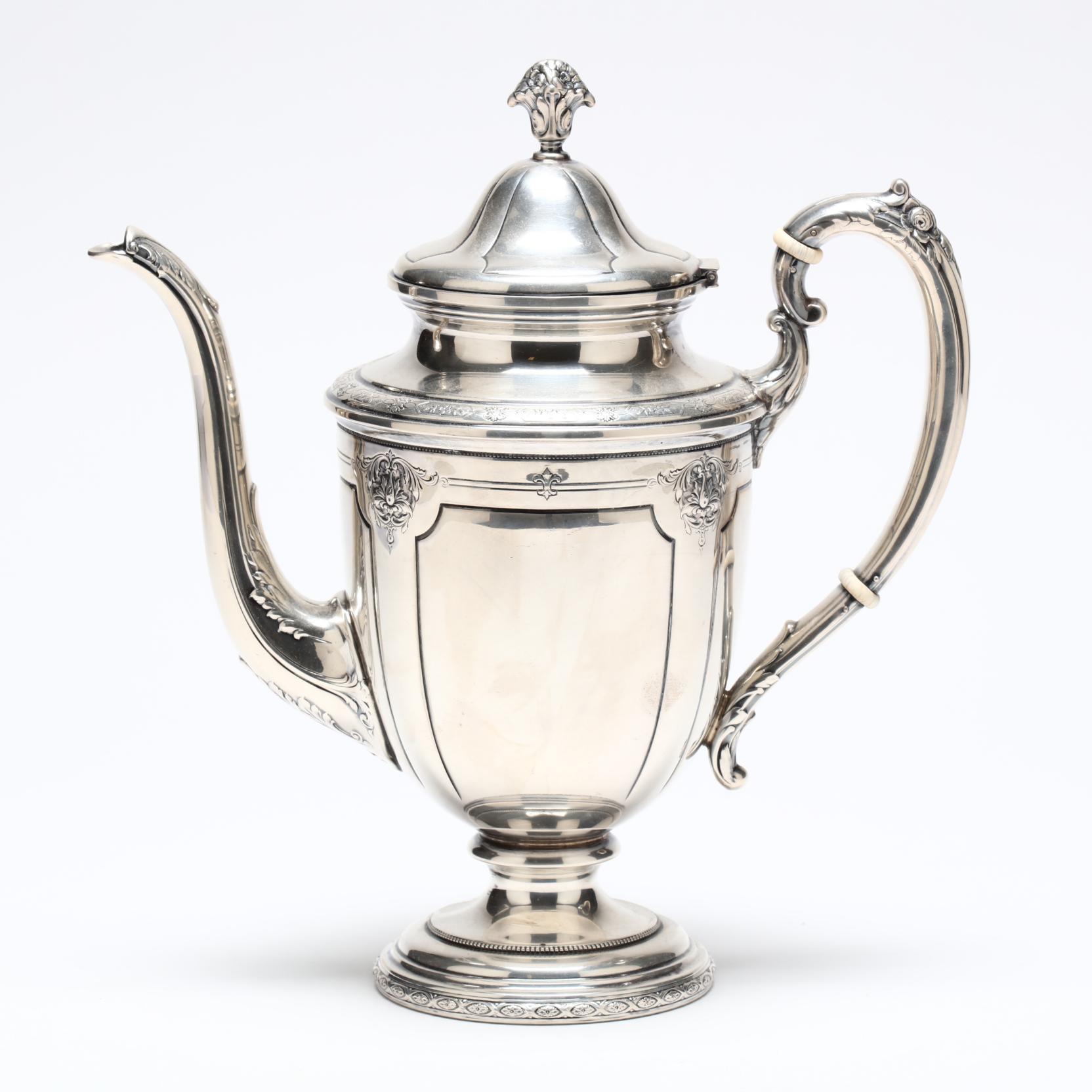 Towle Sterling Silver Coffe Teapot Louis XIV Pattern 61/2 Pint