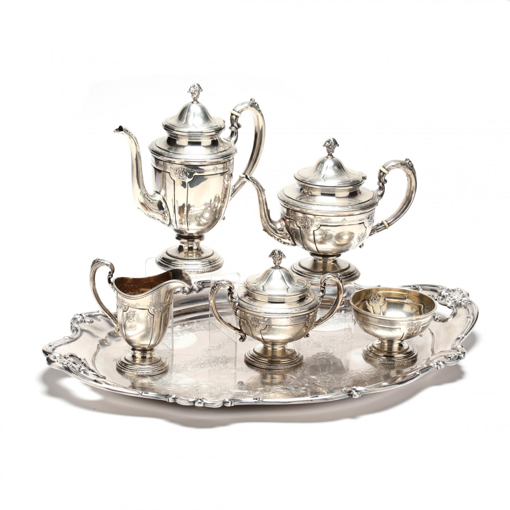 Louis XIV by Towle Sterling Silver Tea Set 5pc 76160 7105 