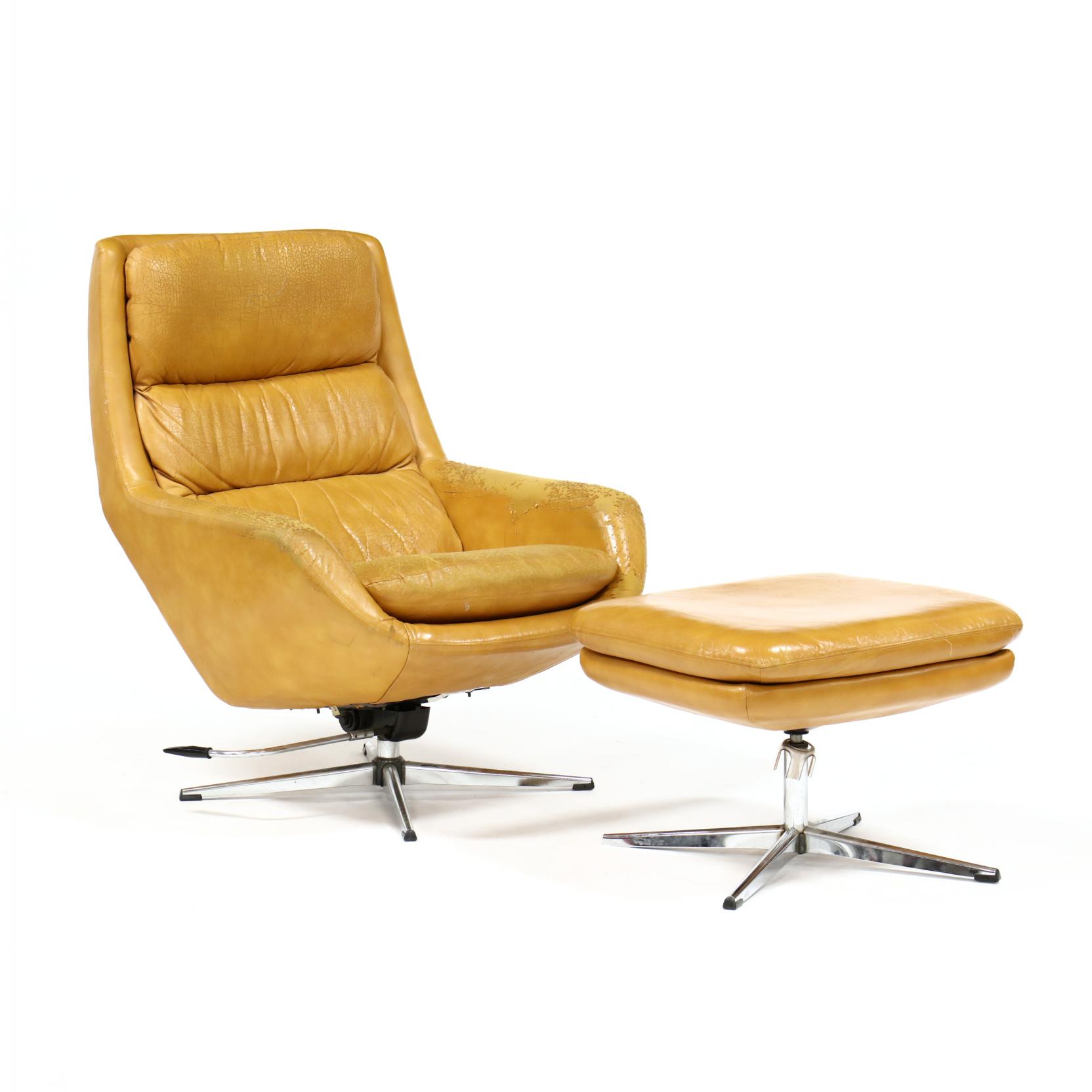 overman lounge chair and ottoman