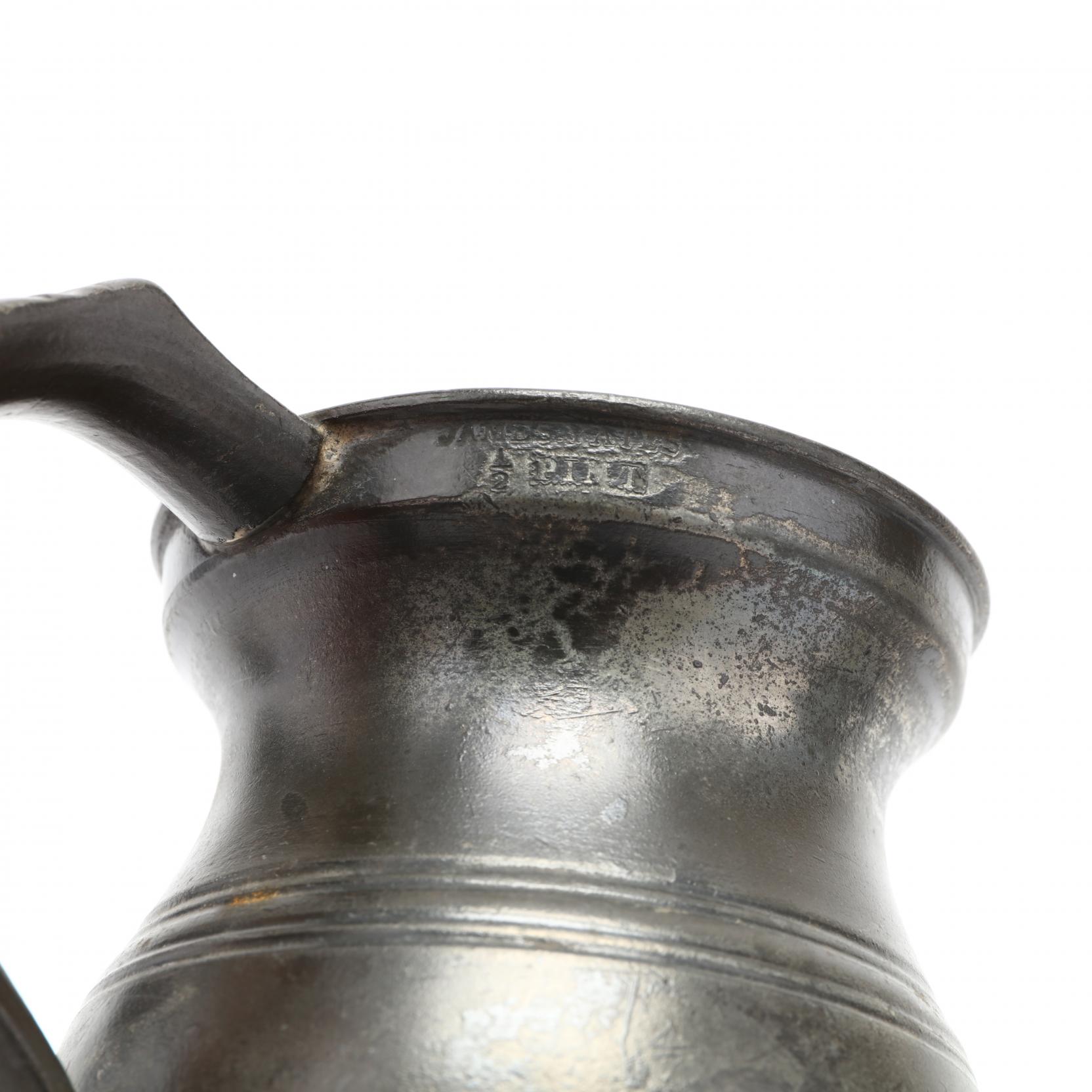 Antique Pewter Whiskey Measuring Cup. This 1/2 Gill Jack Cup 