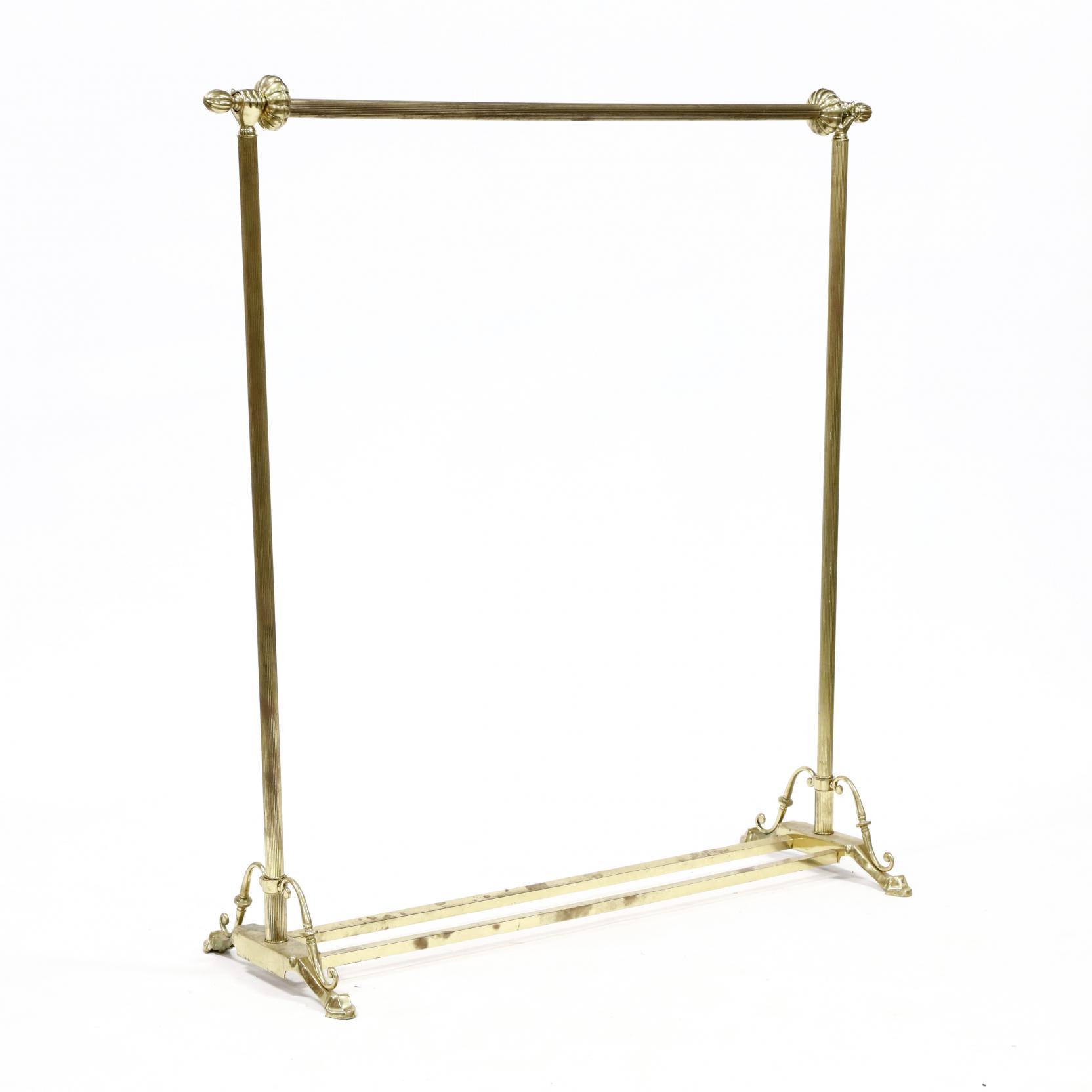 French Brass Clothes Rack at 1stDibs  brass clothing rack, vintage brass  clothes rail, vintage brass clothing rack