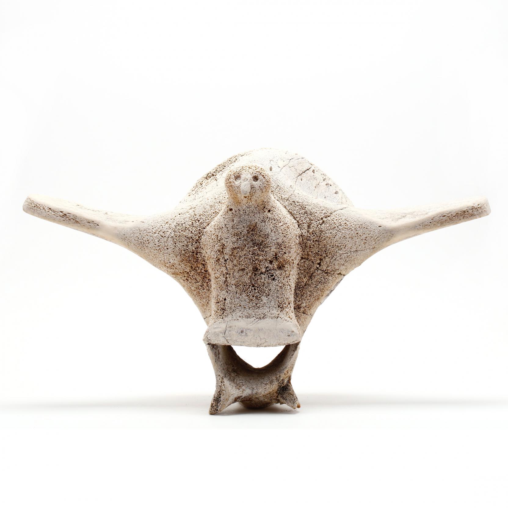 Inuit / Inupiat Whale Bone Vertebra Sculpture- Lot 162, Auction 11/30/2023