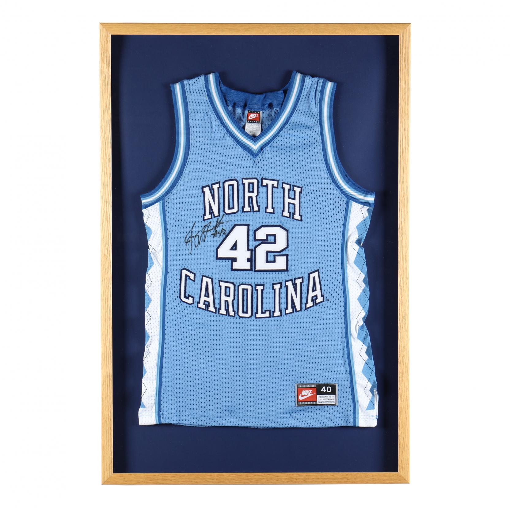 Jerry Stackhouse Signed UNC Basketball Jersey Lot 1295 Single Owner Sports Memorabilia CollectionOct 26 2018 1 00pm