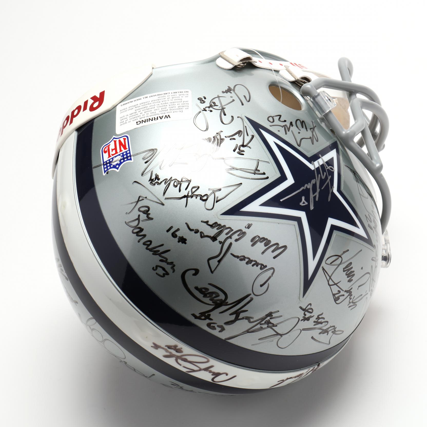 1995 Dallas Cowboys Super Bowl Champs Team Signed Authentic Helmet Bec —  Showpieces Sports