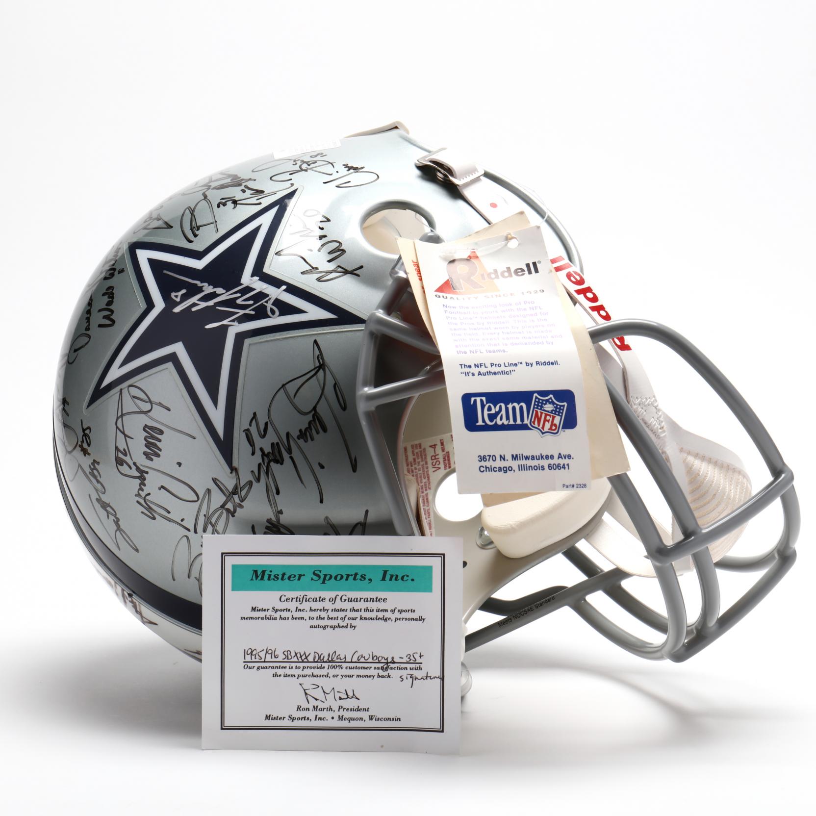 1993 Dallas Cowboys Super Bowl Champs Team Signed Authentic Helmet JSA —  Showpieces Sports