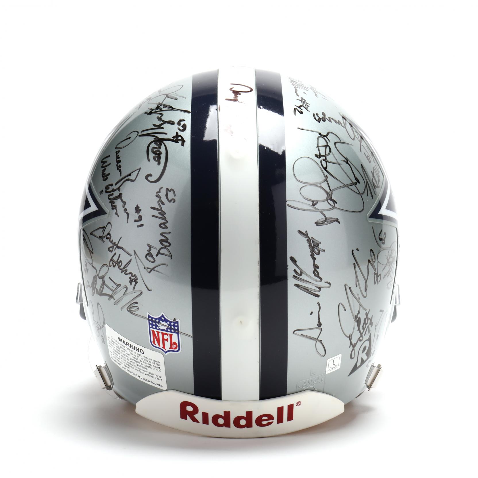 Dallas Cowboys 1995 96 Super Bowl champions team signed Riddell