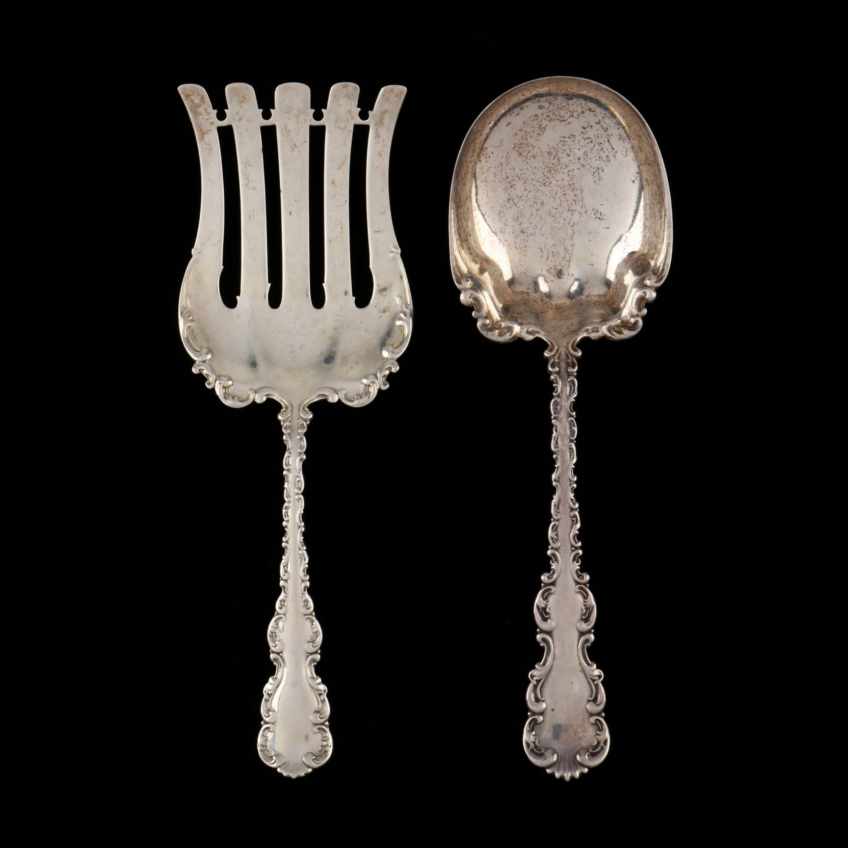 Lovely Whiting Sterling Silver Louis XV Asparagus Server / Serving