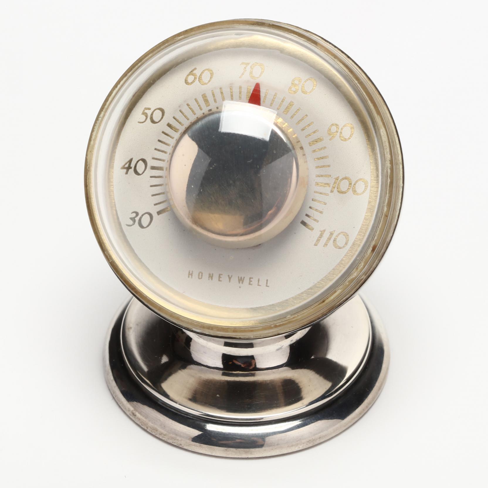 English Sterling Silver Desk Thermometer