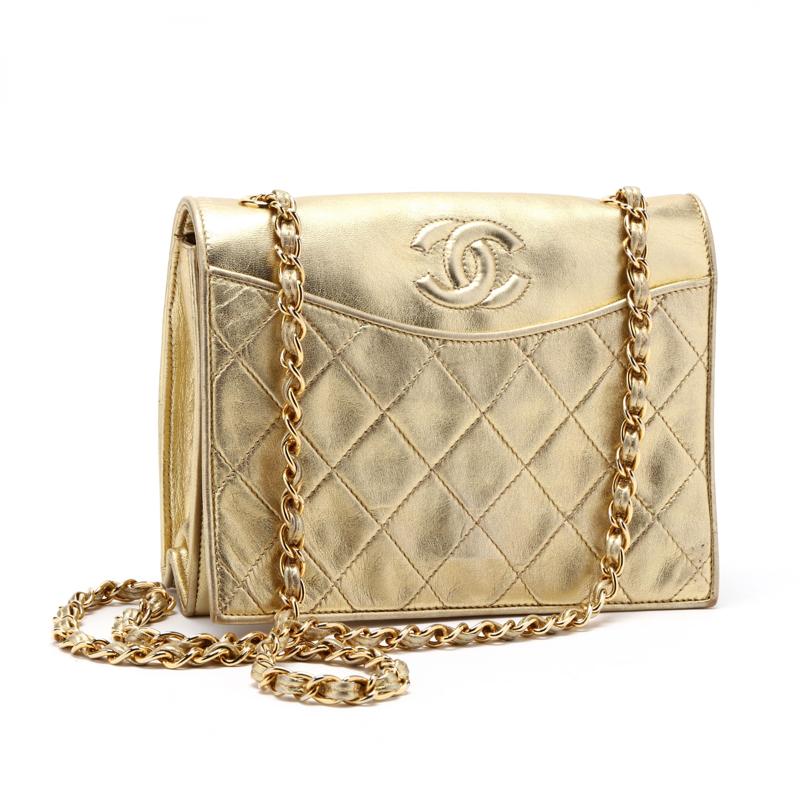 Chanel Vintage Clutch Lamb Gold  SACLÀB