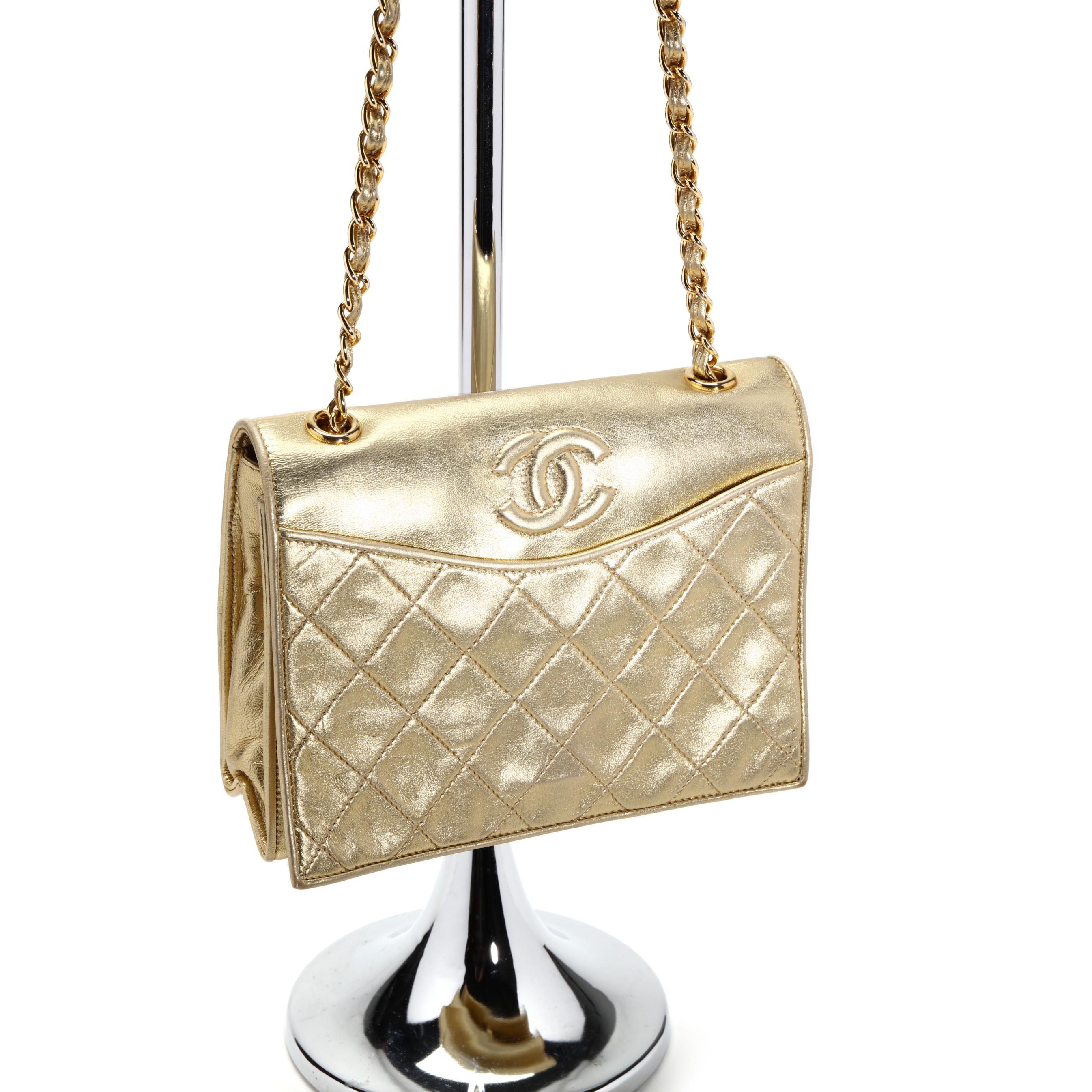 2010 Chanel Bolla Gold Shoulder Bag