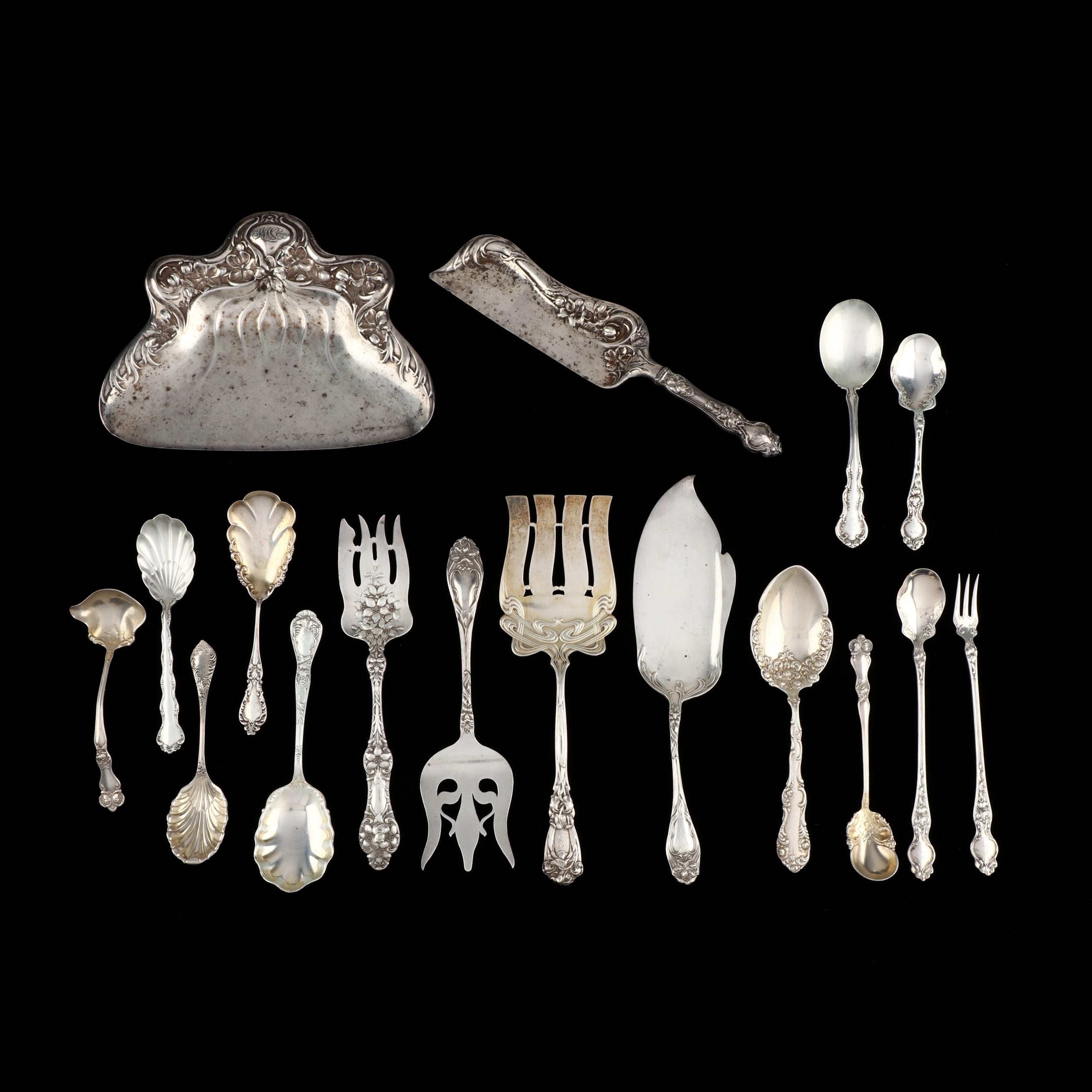 Antique sterling serving utensils art nouveau sterling silver cake serving set antique utensils buy set sterling utensils