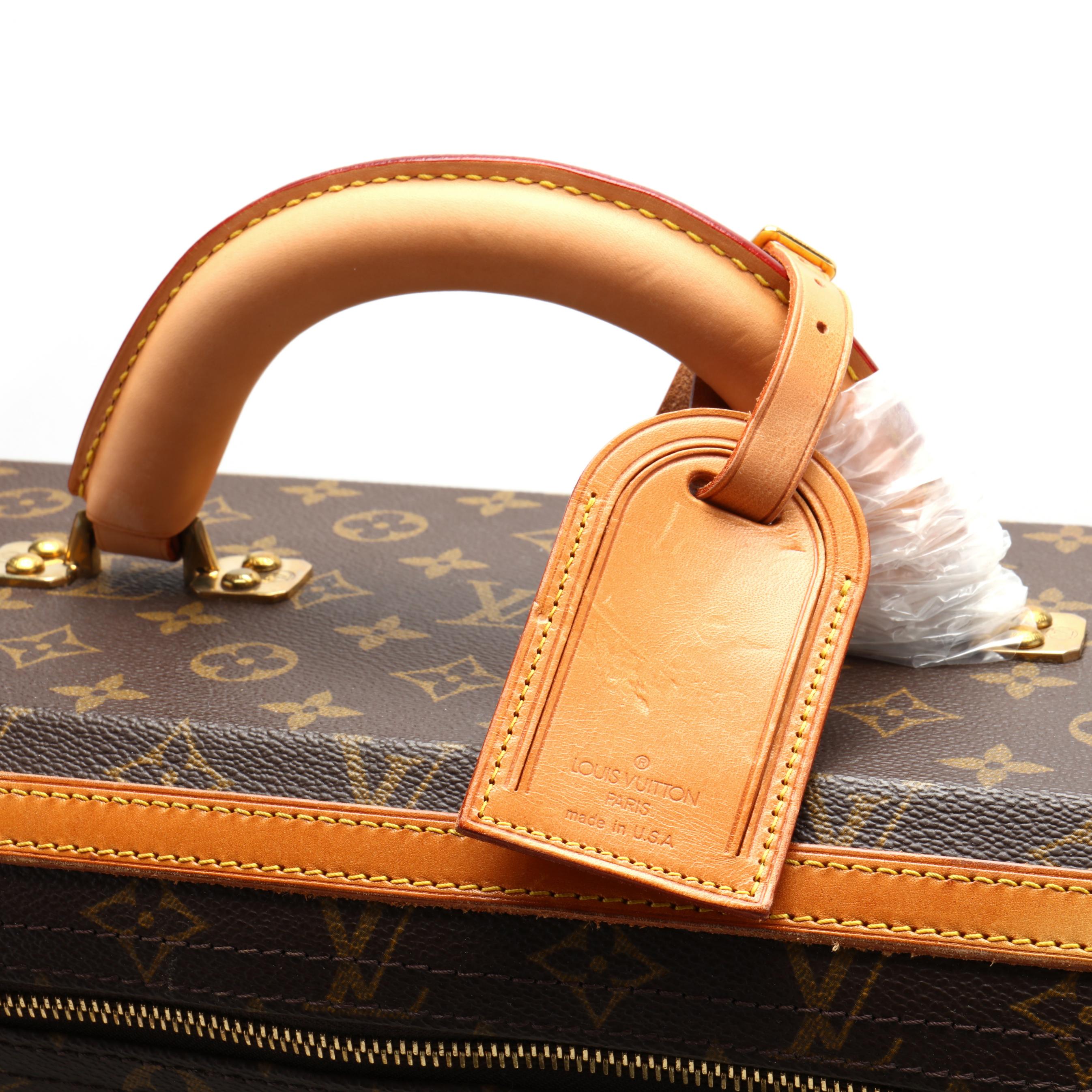 Rare Louis Vuitton 'Cruiser Travel bag in brown canvas and gold