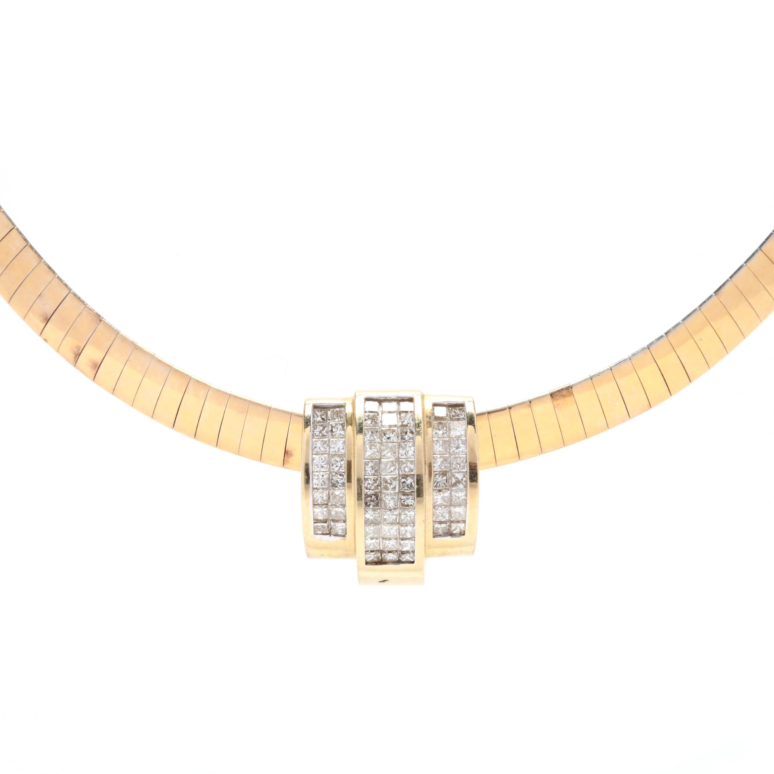 14kt gold deals omega necklace