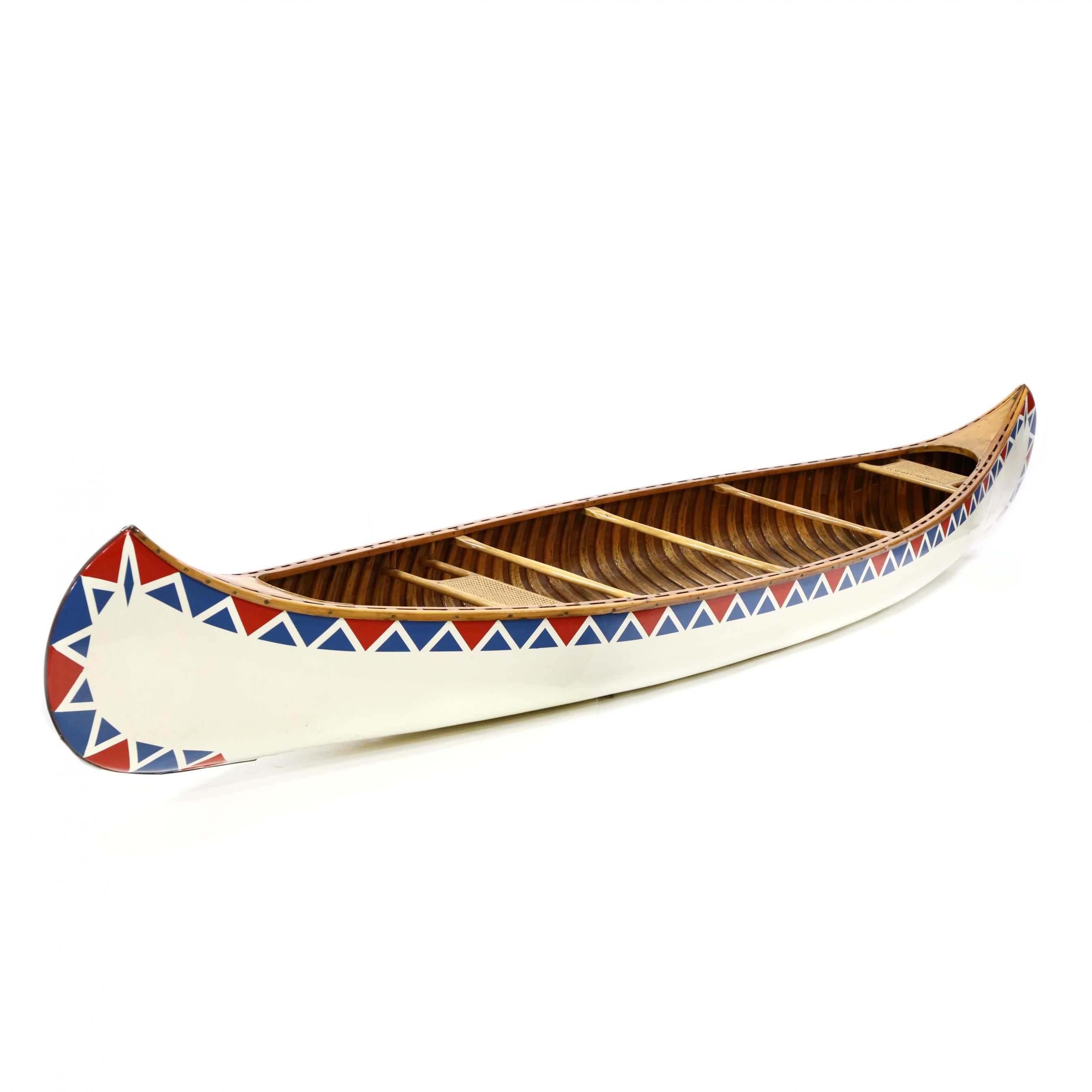 Antique Old Town 17 Foot Painted Canoe (Lot 1039 - From the