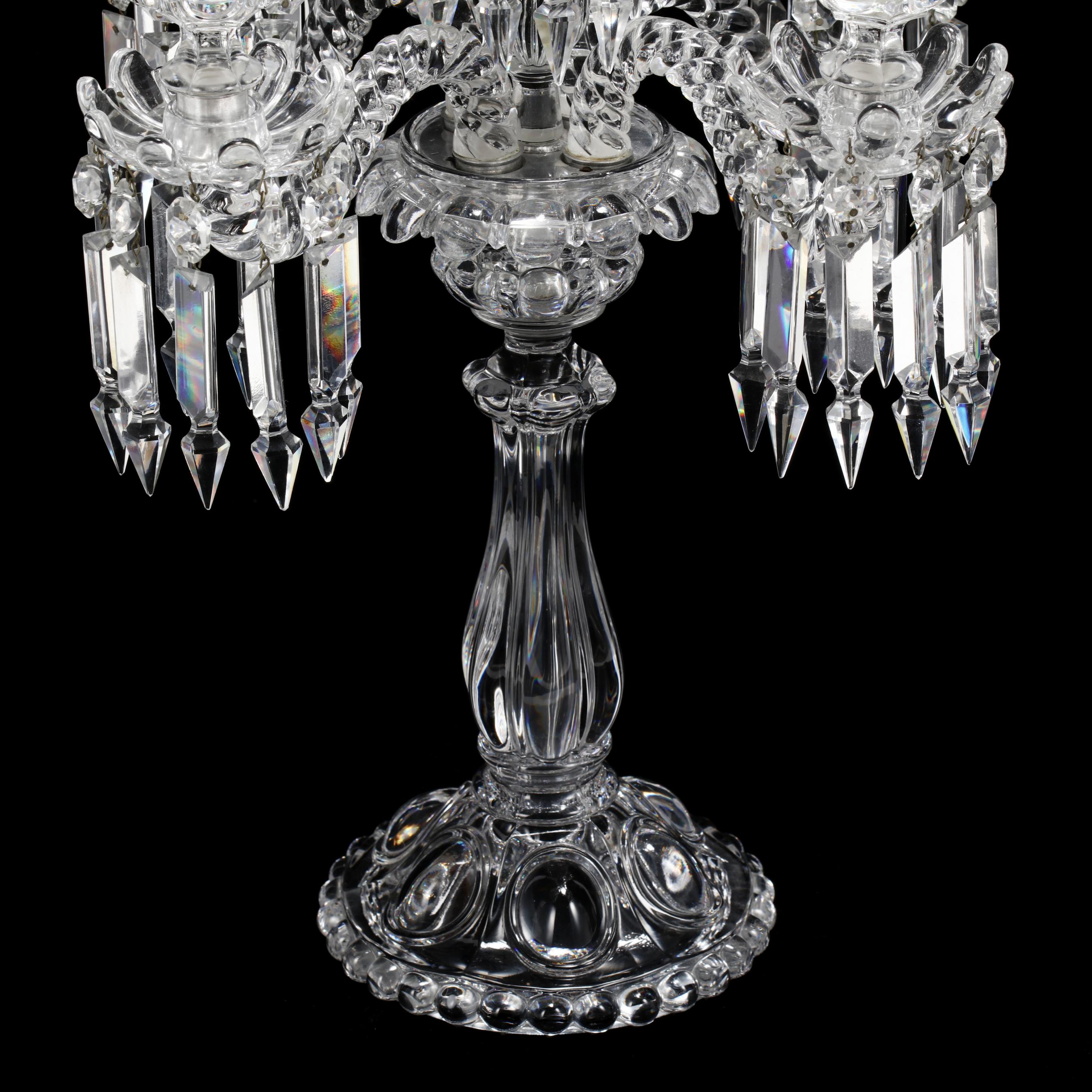 Baccarat Three Piece Crystal Girandole Set (Lot 316 - The