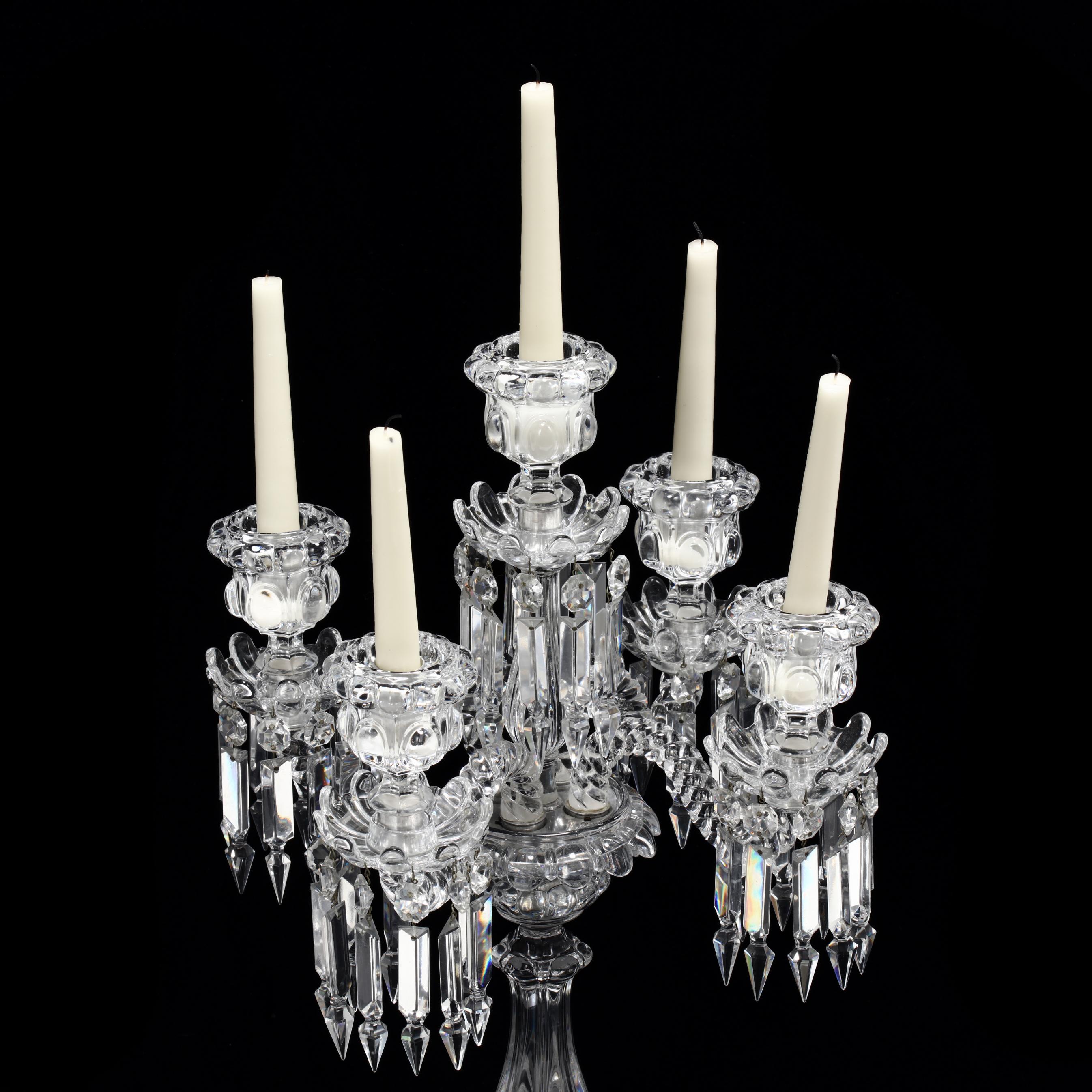 Baccarat Three Piece Crystal Girandole Set (Lot 316 - The