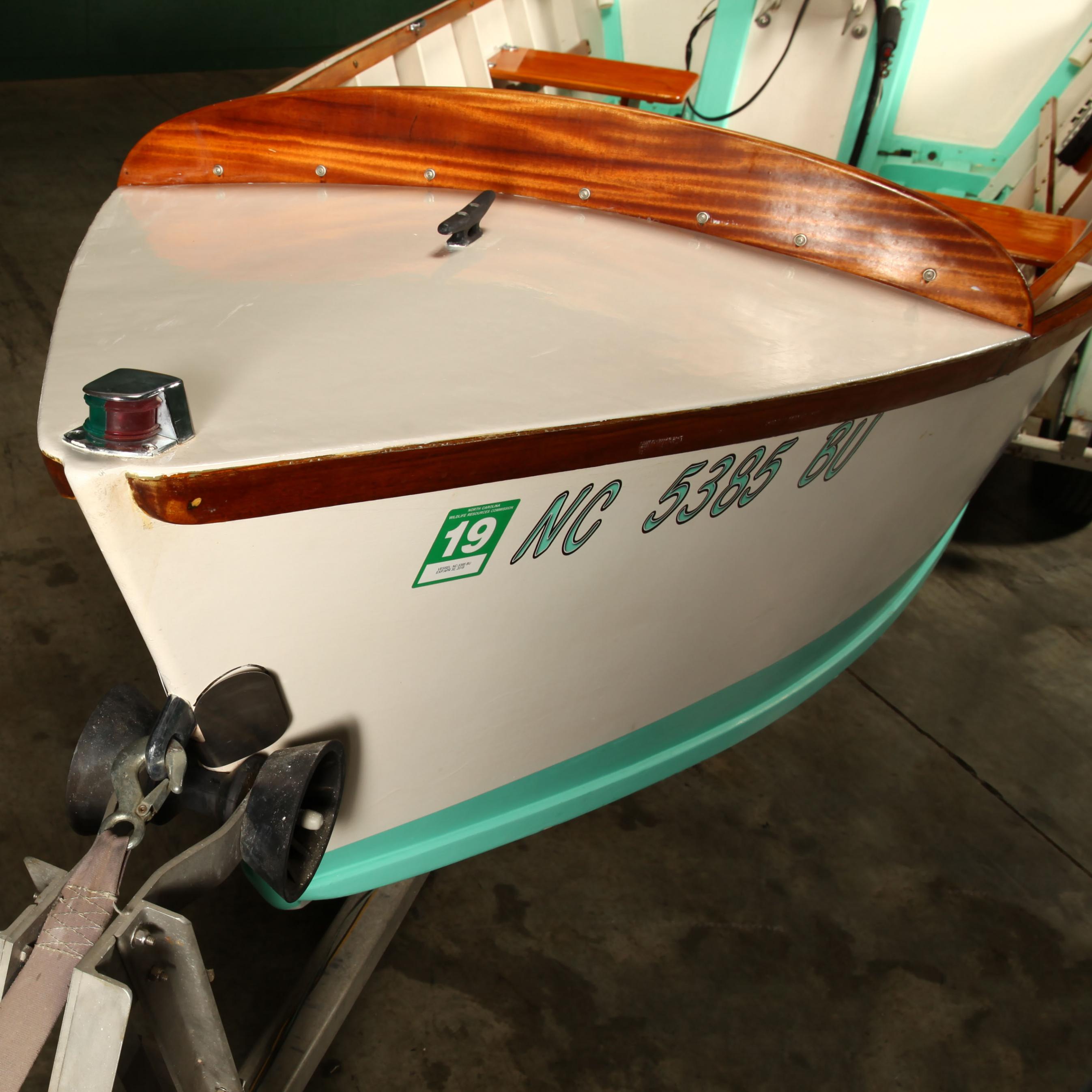 Vintage Wooden Model of a North Carolina Fishing Boat on Stand (Lot 1081 -  From the Personal Collection of Bob TimberlakeNov 14, 2020, 9:00am)