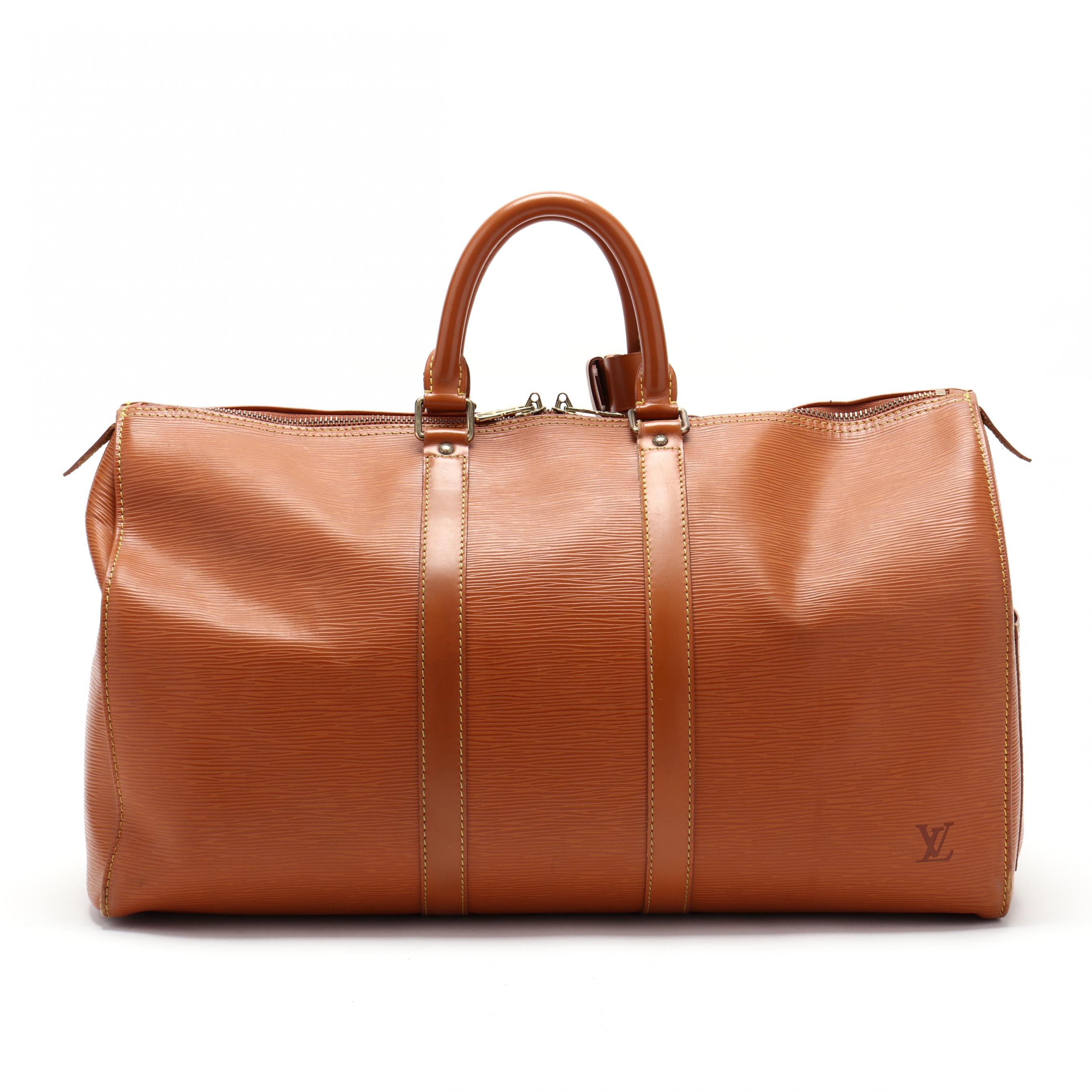 Louis Vuitton Tan Epi Leather Keepall 50 Travel Bag Auction