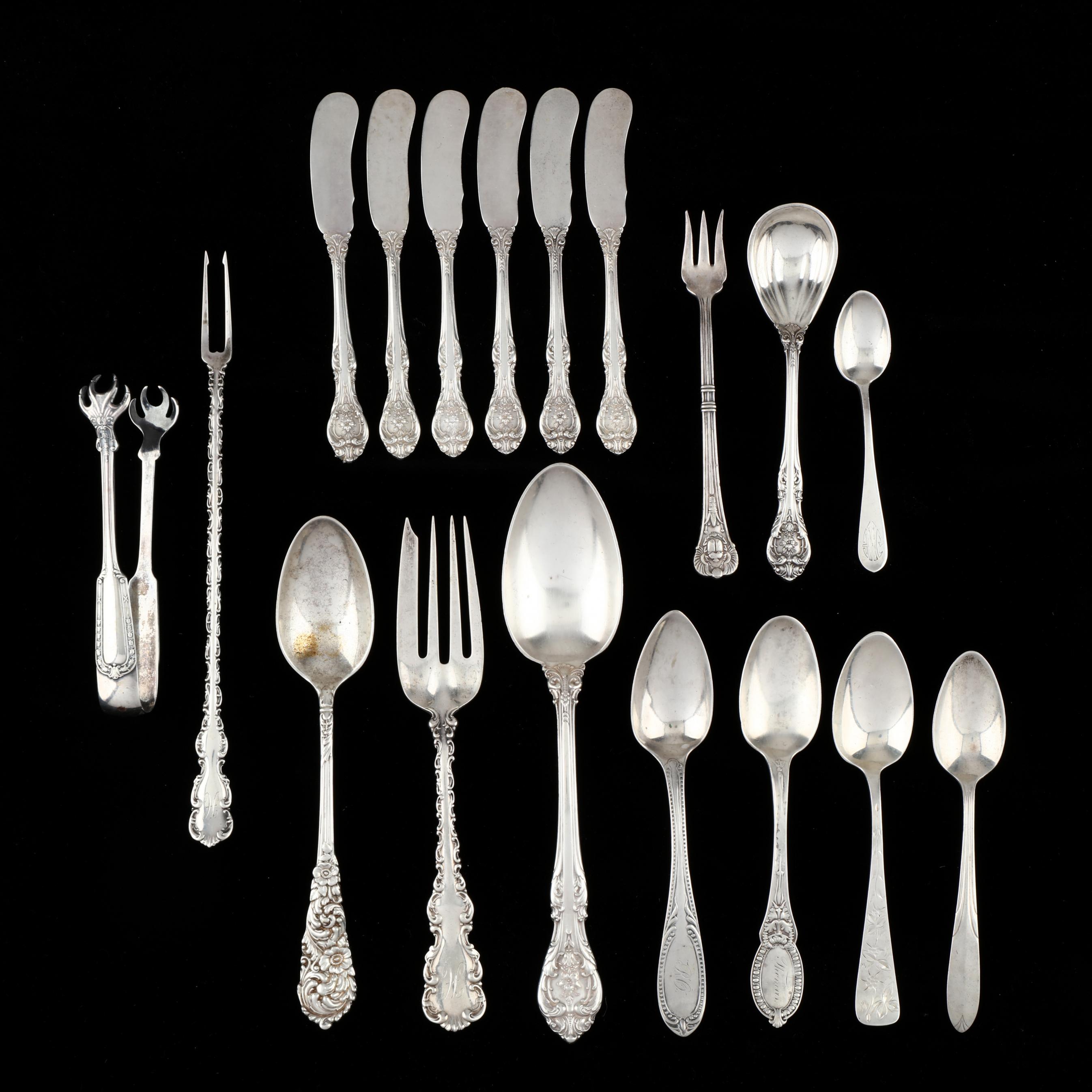 Gorham/Whiting Louis XV Sterling Silver Flatware Service (Lot