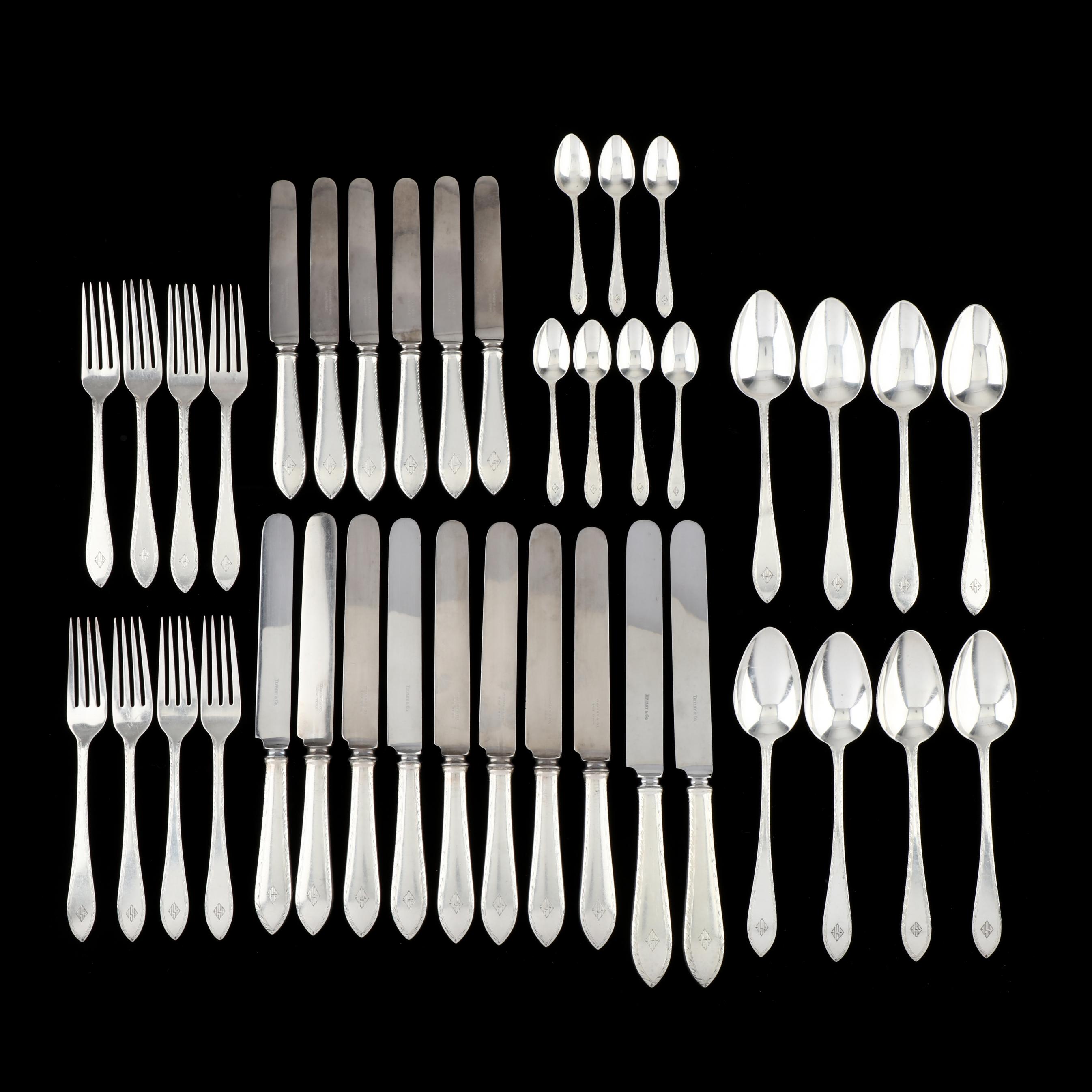 Tiffany sterling silver sales flatware sets