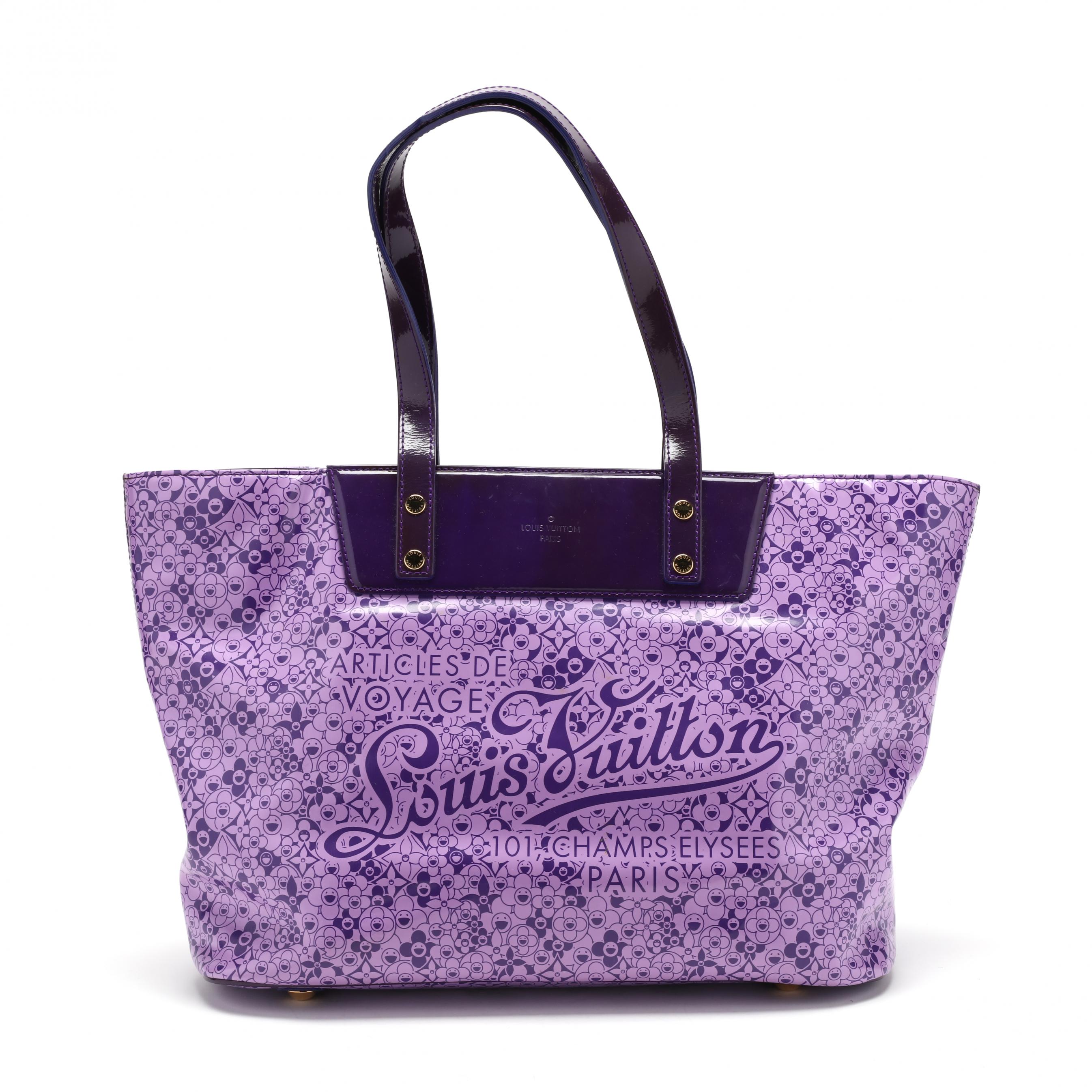 Louis Vuitton Limited Edition Violet Leather Cosmic Blossom