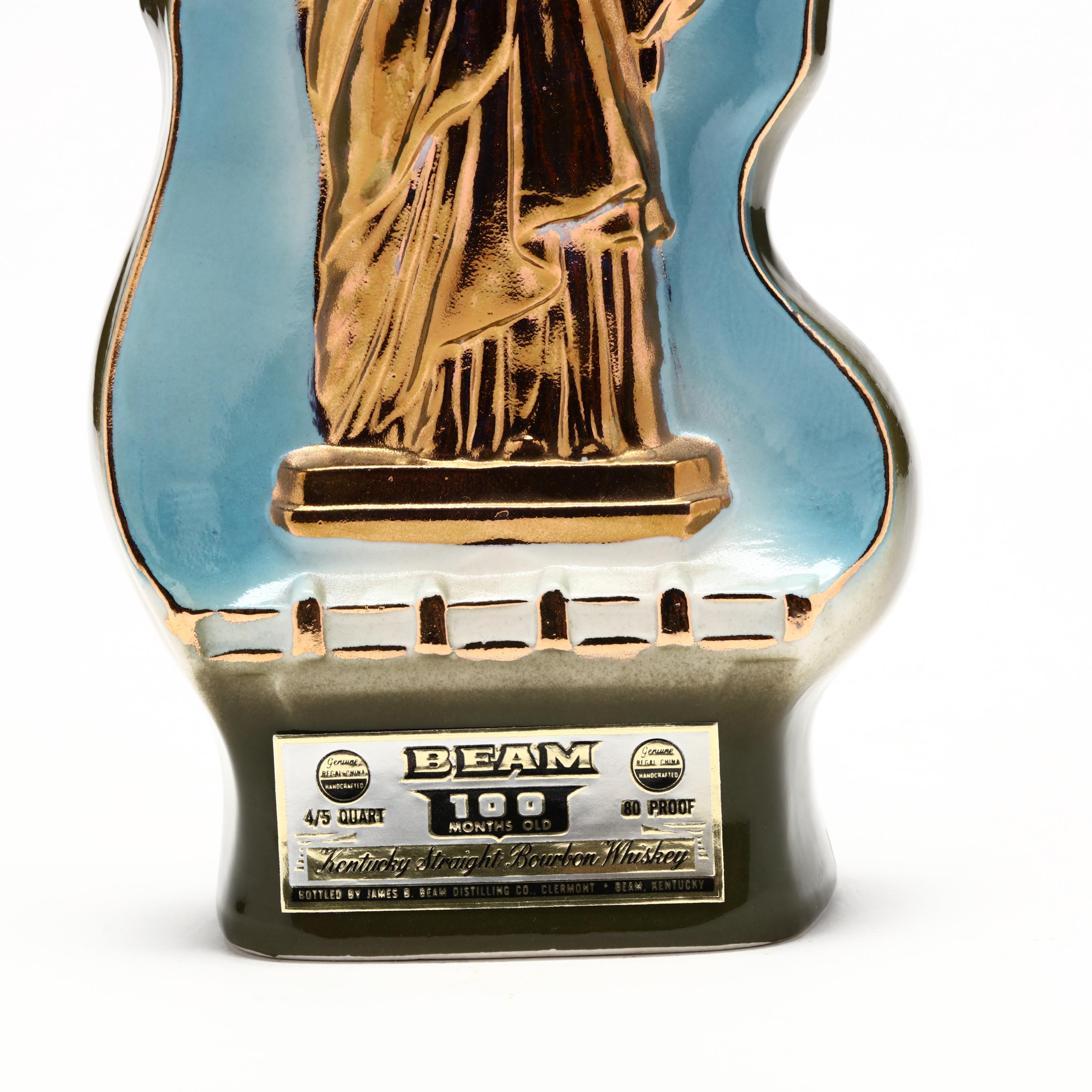 Jim Beam Kentucky Straight Bourbon Whiskey in Statue of Liberty Decanter  (Lot 4214 - Rare SpiritsApr 30, 2021, 12:00pm)