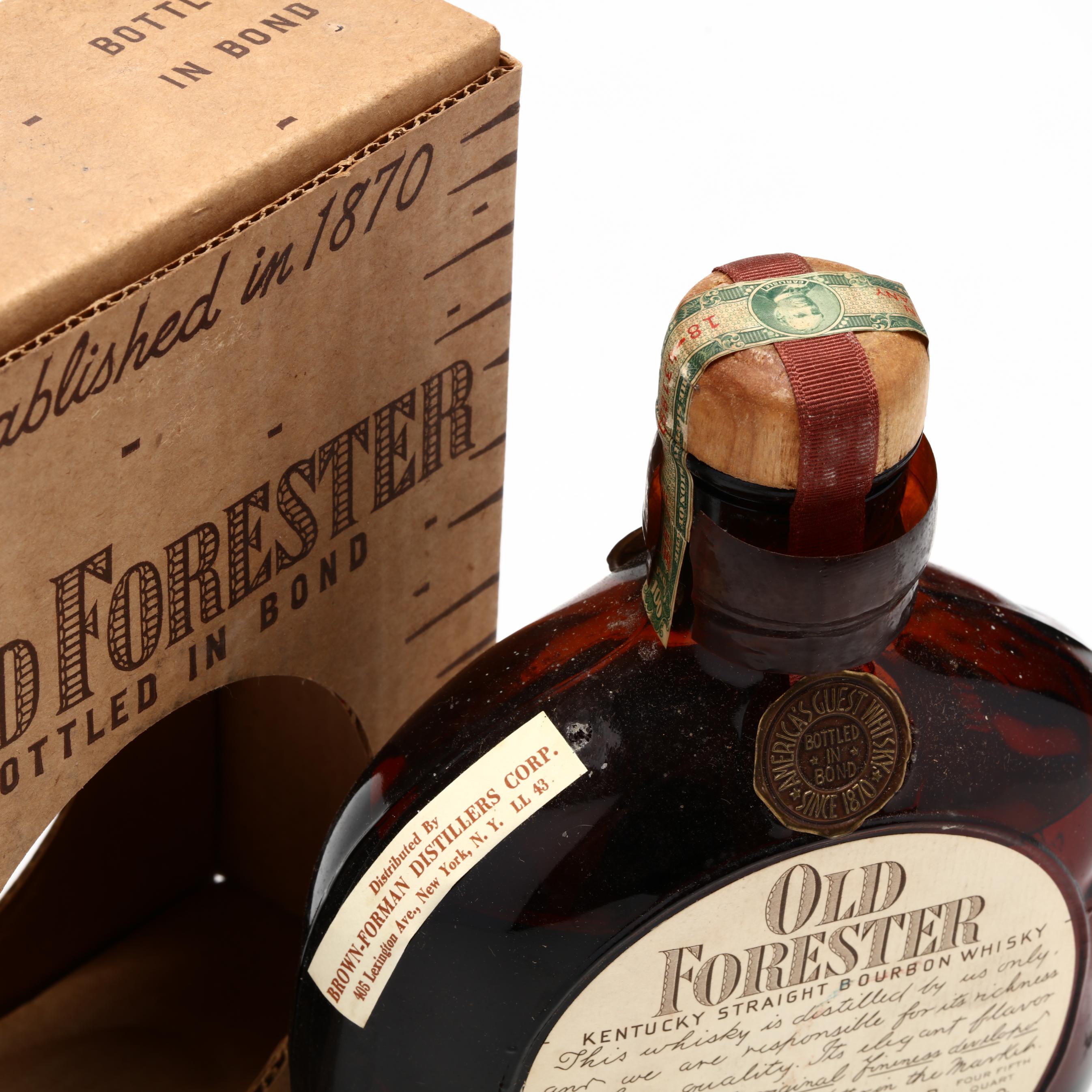 Old Forester Bourbon Whiskey (Lot 6012 - Rare SpiritsJun 11, 2021