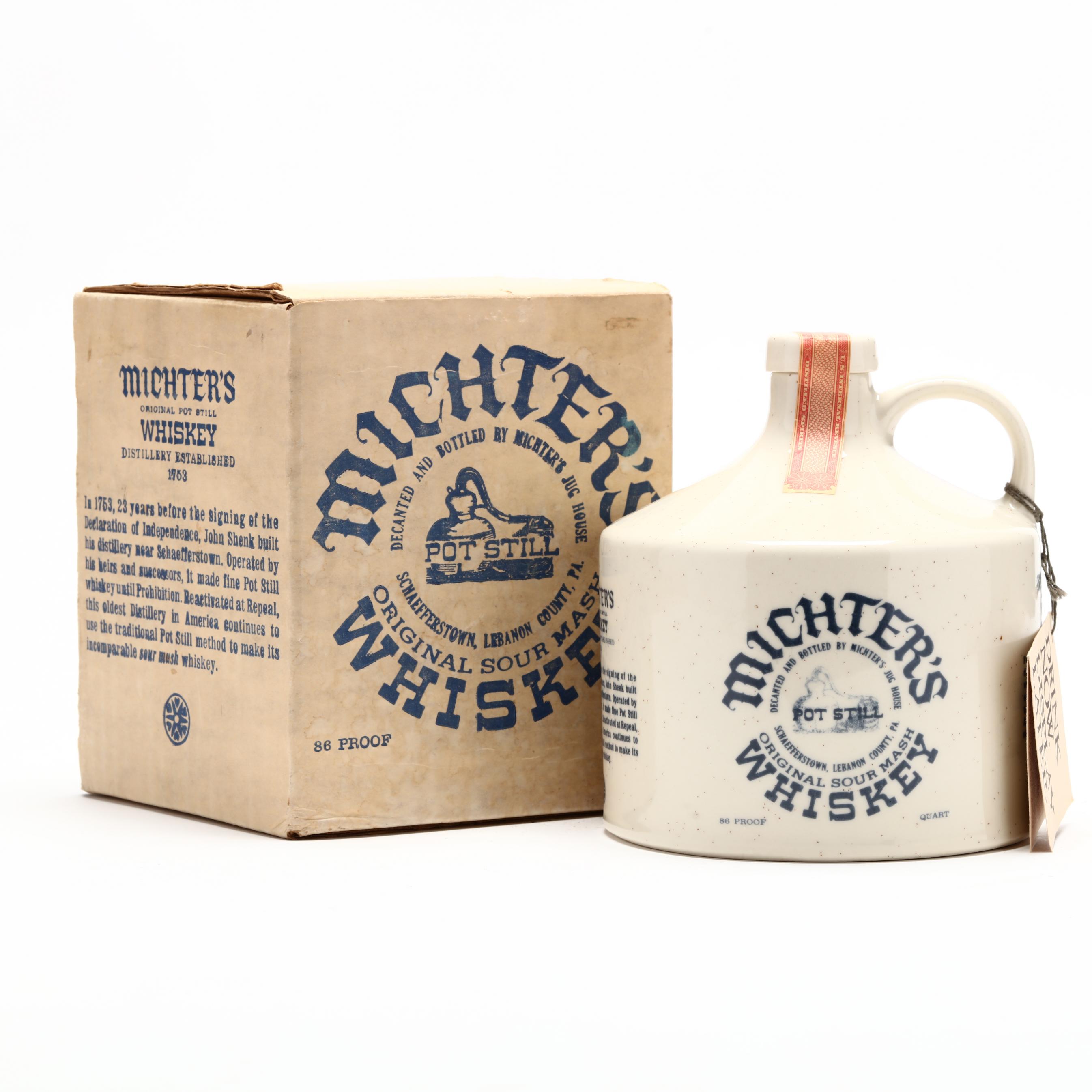 Vintage good Michter's Whiskey Mugs and salt and pepper shakers