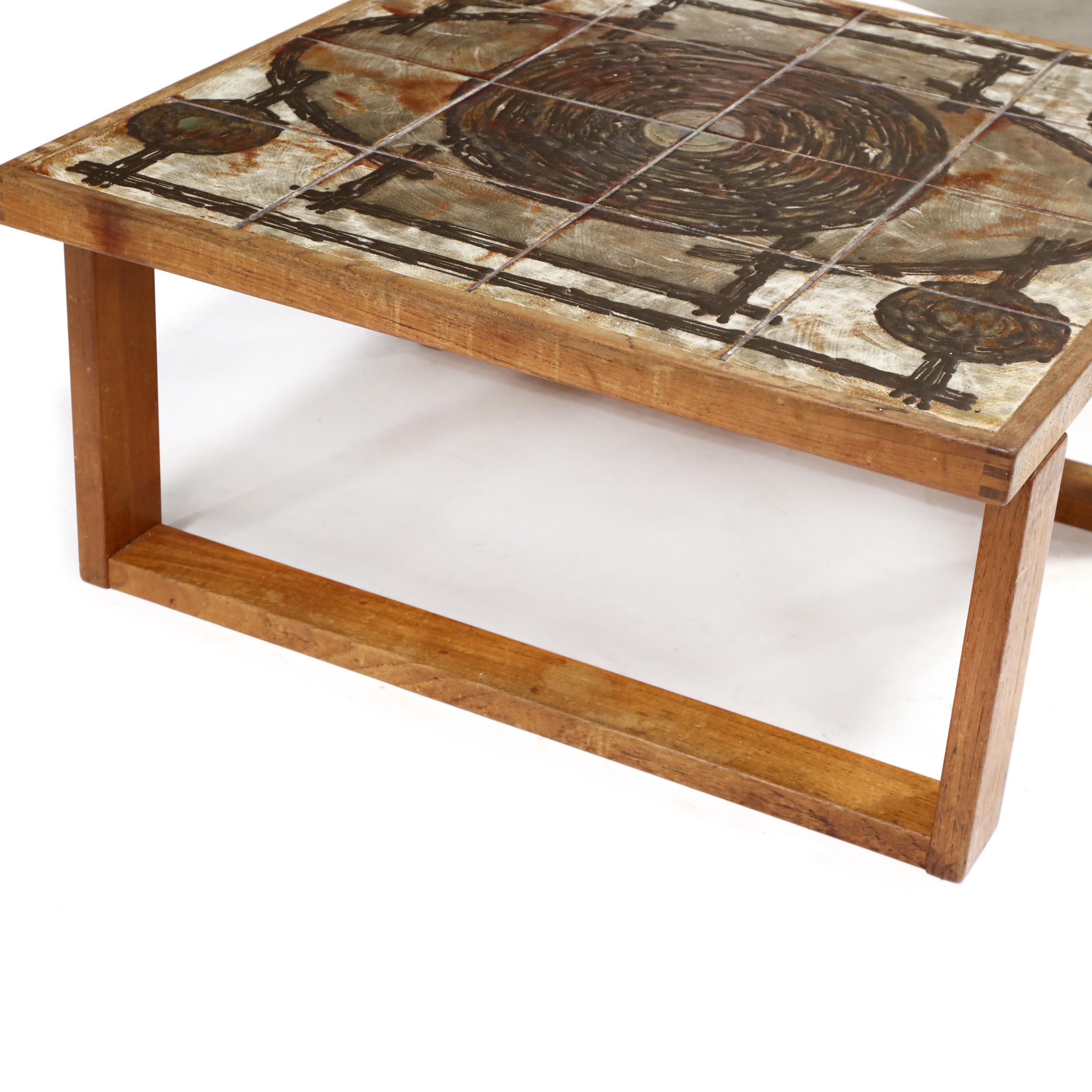 Ox-Art, Mid Century Tile Top Coffee Table (Lot 2349 - Modern Art 