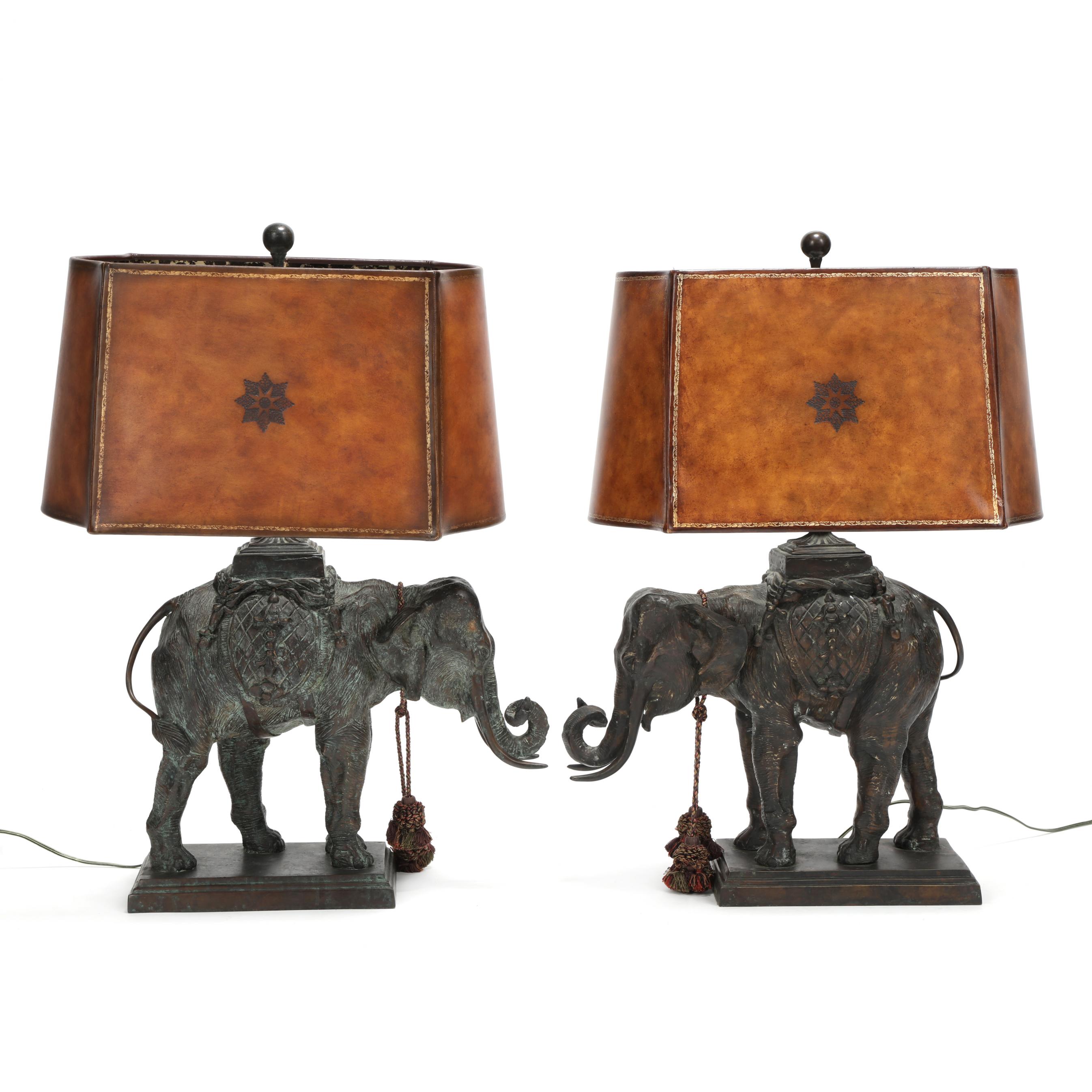 bronze elephant table lamp