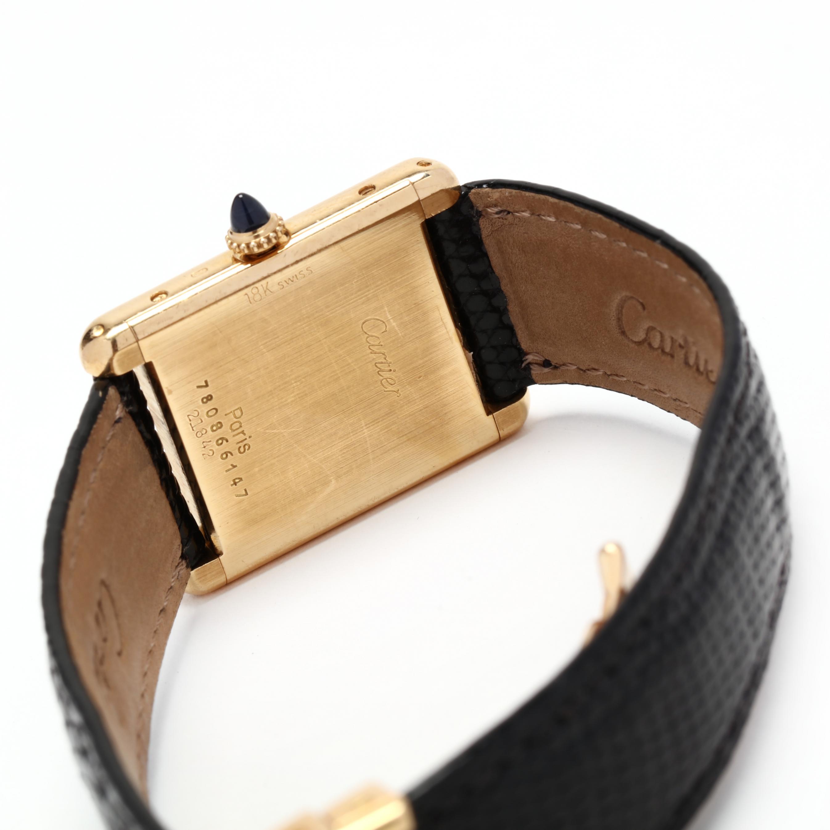 Cartier Tank Louis RARE 1960 Paris 18k Gold Folding Clasp for