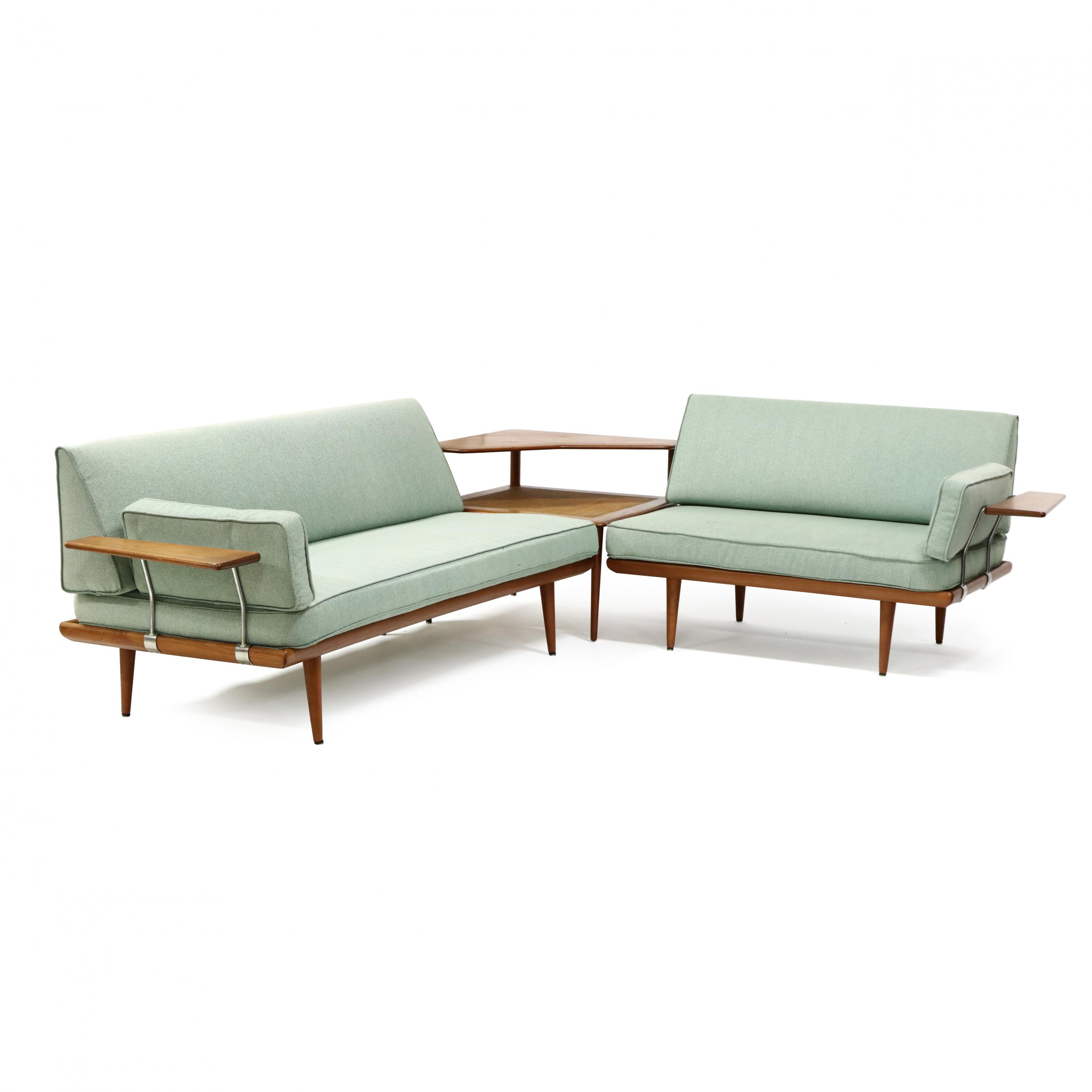 Peter Hvidt (Denmark, 1916-1986), Minerva Teak Sectional Sofa with Table  (Lot 1293 - Modern Art & DesignNov 18, 2021, 10:00am)