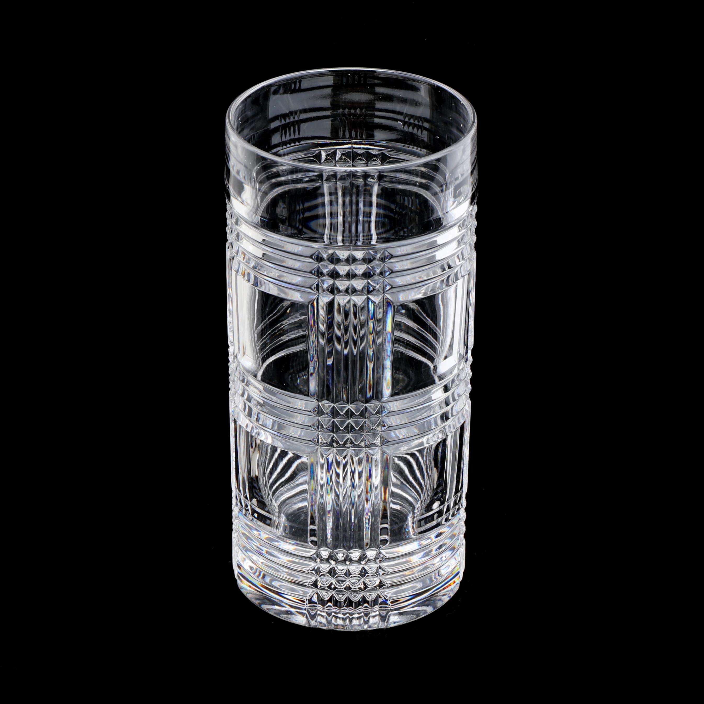 Herringbone Highball Glass by Ralph Lauren Crystal