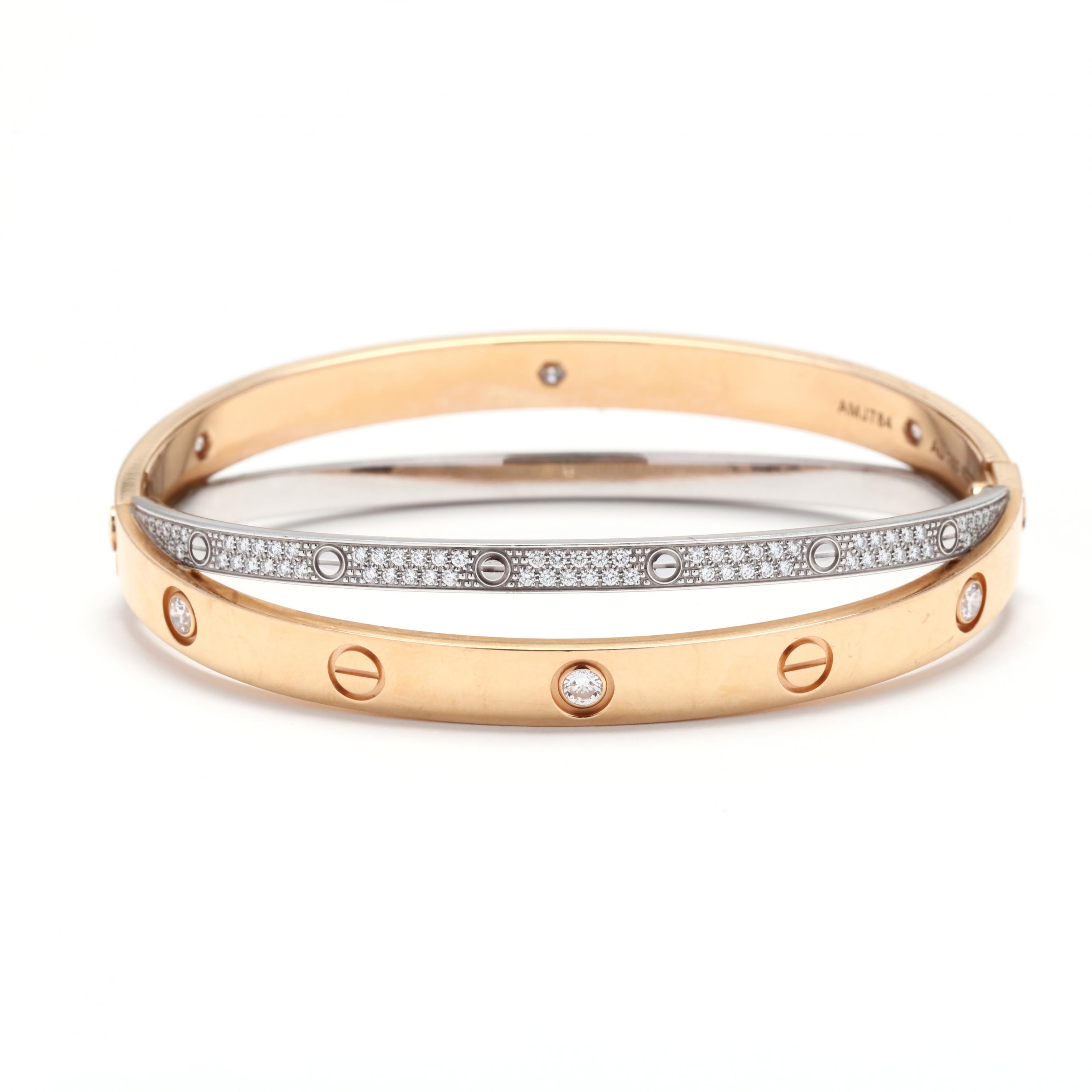 Devyani Bangles - These stunning Gold Love Bracelets by Cartier are sure  to take your breath away! These unisex bracelets comes in 3 Colors, sure to  bind you in love! ❤️😍 @cartier