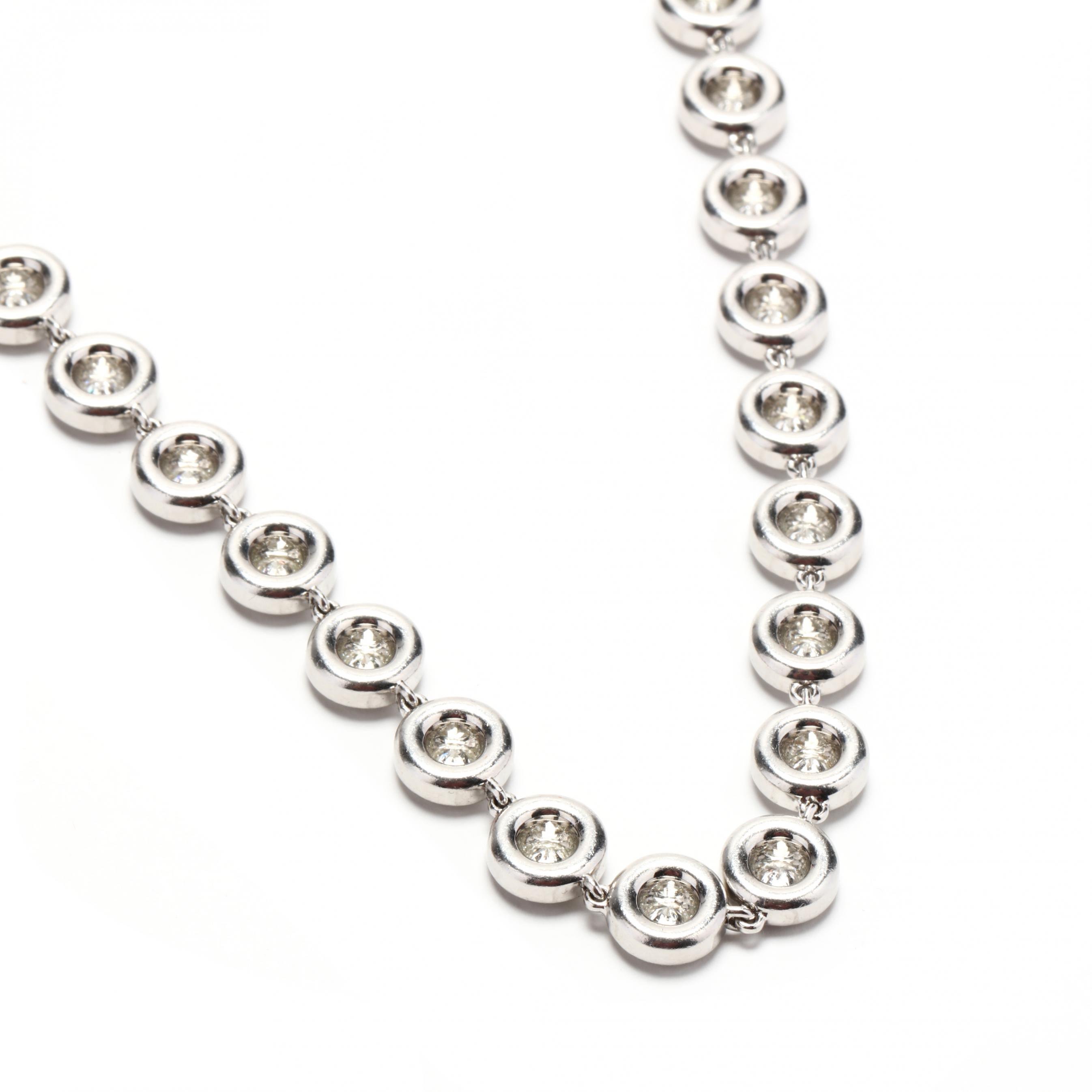 Circlet Platinum 6.44 ct Diamond Necklace