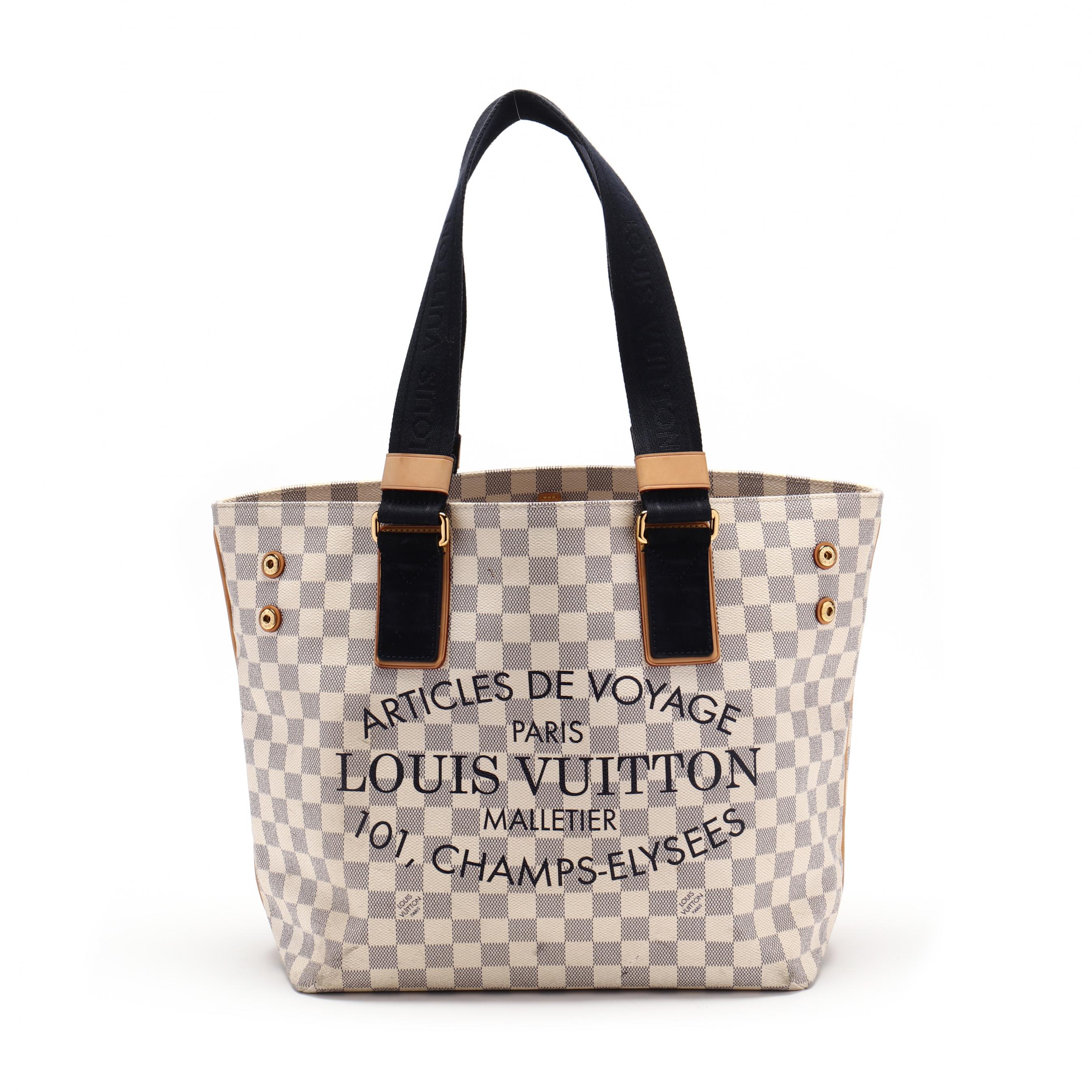 Louis Vuitton Pochette Accessories White Damier Azur Bag Auction